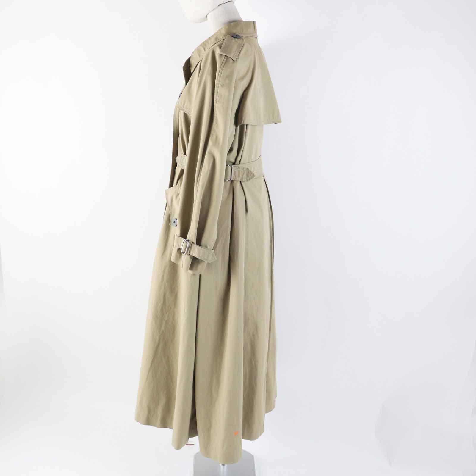 Dior Cotton Flare Trench Coat Beige 44 Women