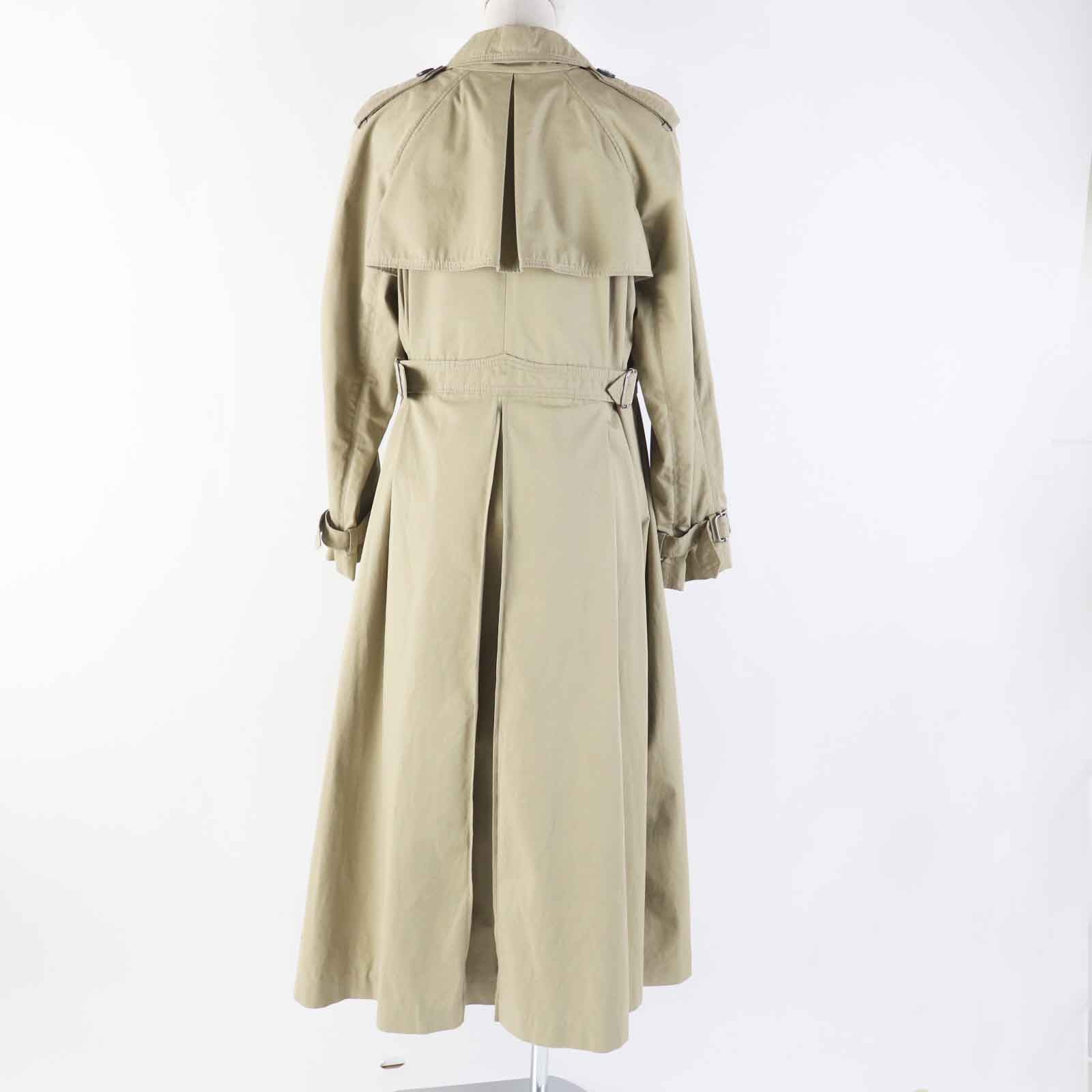 Dior Cotton Flare Trench Coat Beige 44 Women