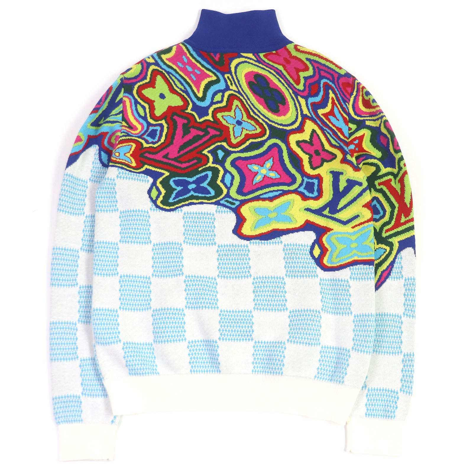 Louis Vuitton Distorted Monogram Half Zip Knit Sweater