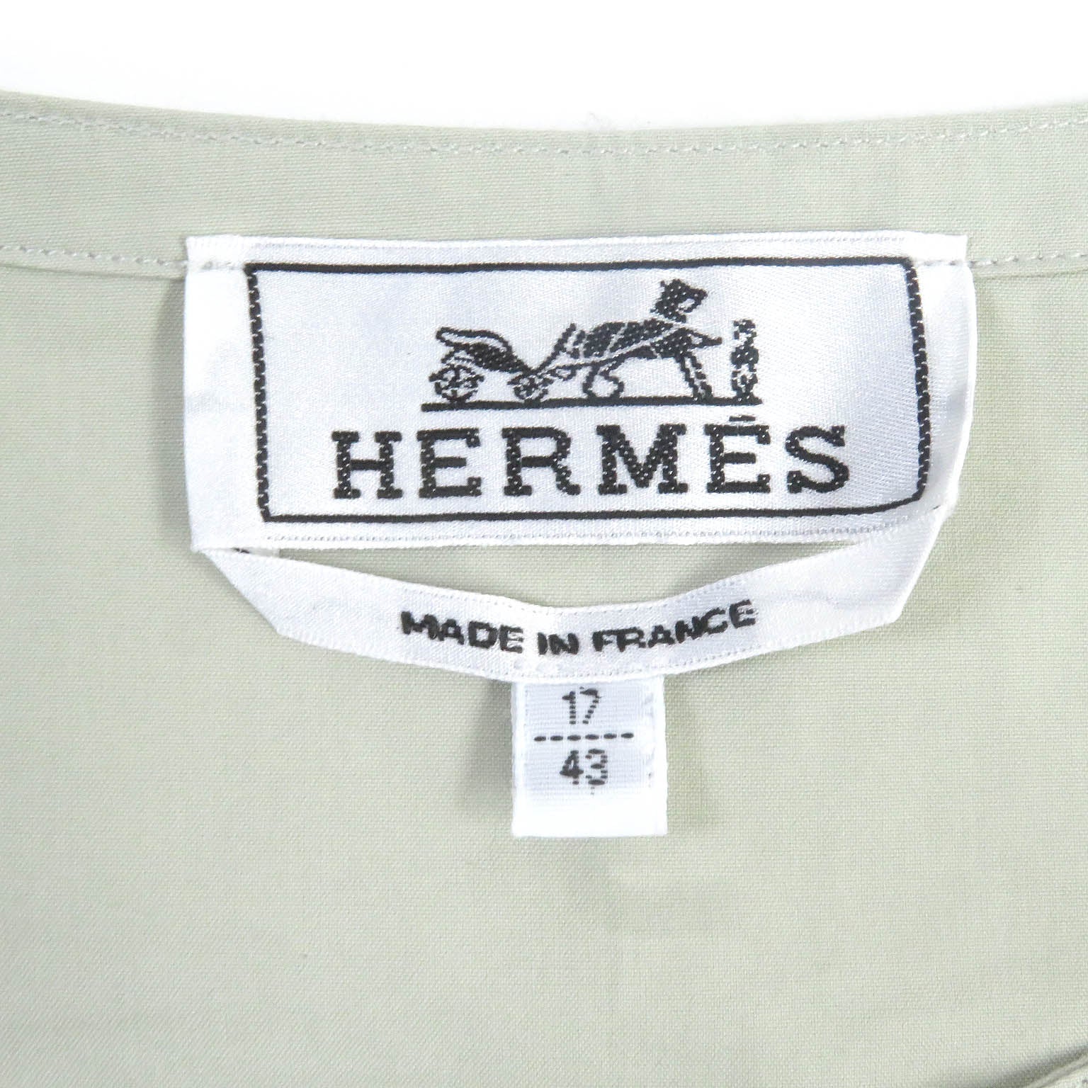 Hermes Cotton Short Sleeve T-Shirt Light Green