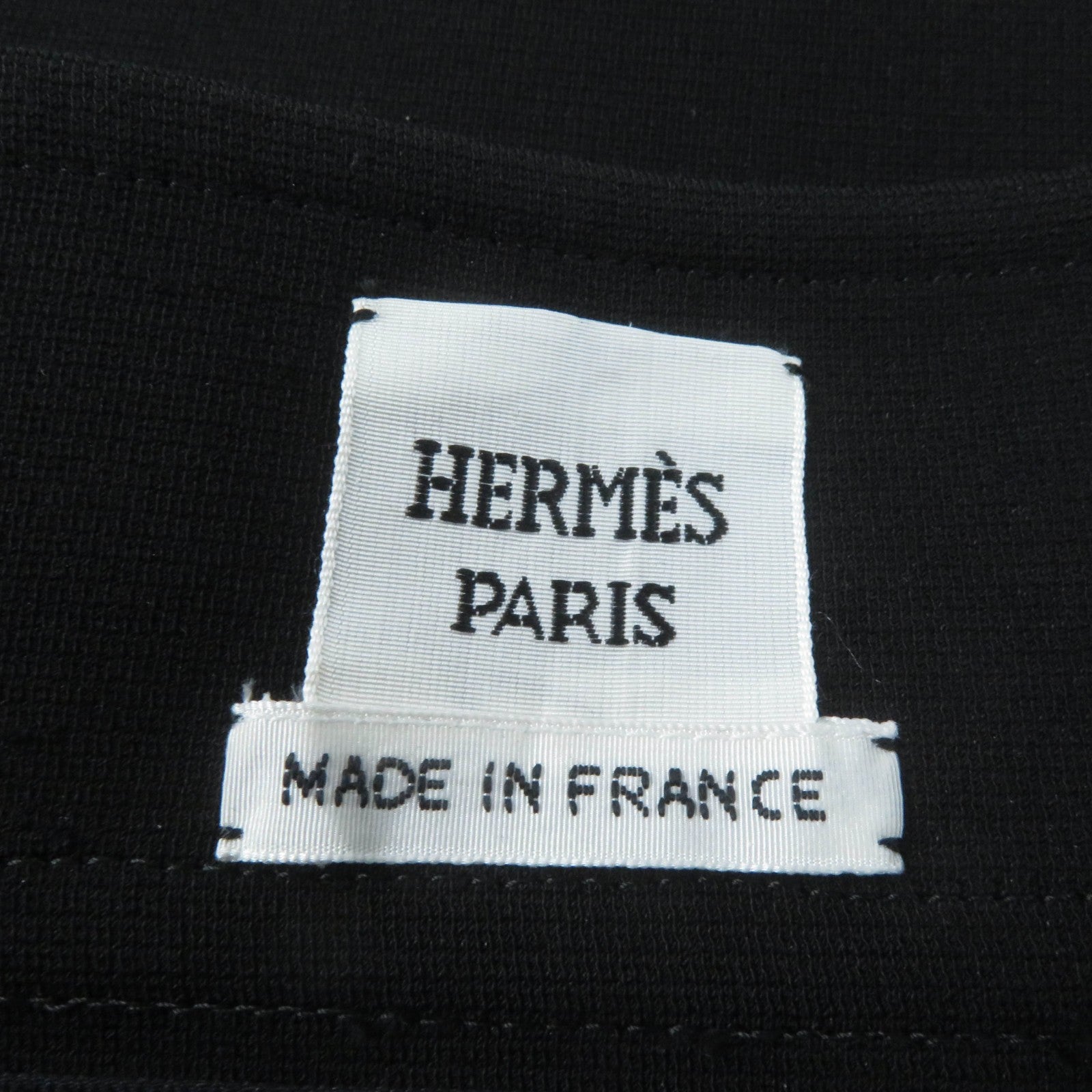 Hermes Flare Skirt Rayon Polyurethane Black 42