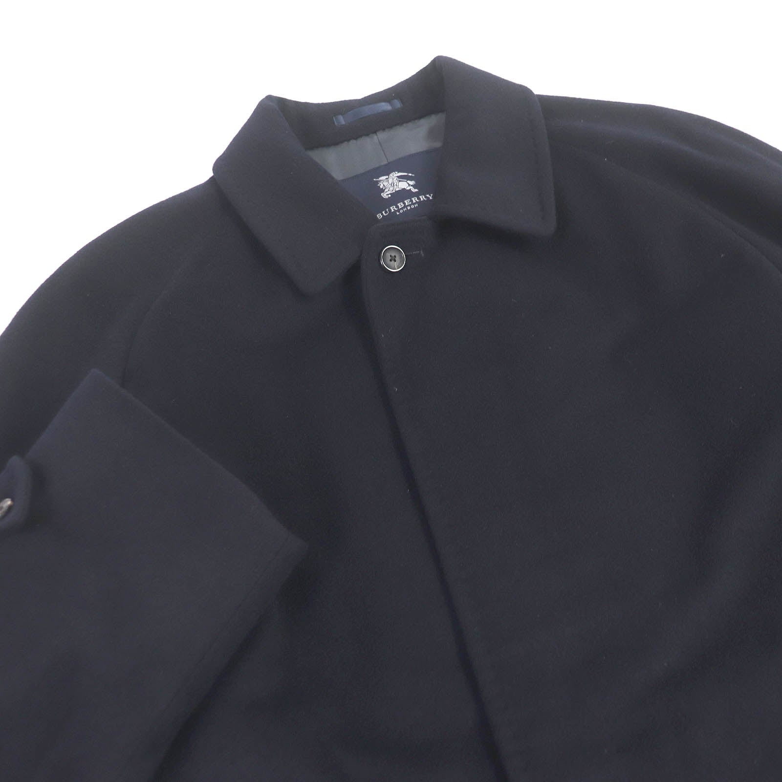 Burberry Cashmere Stand Collar Coat Navy L