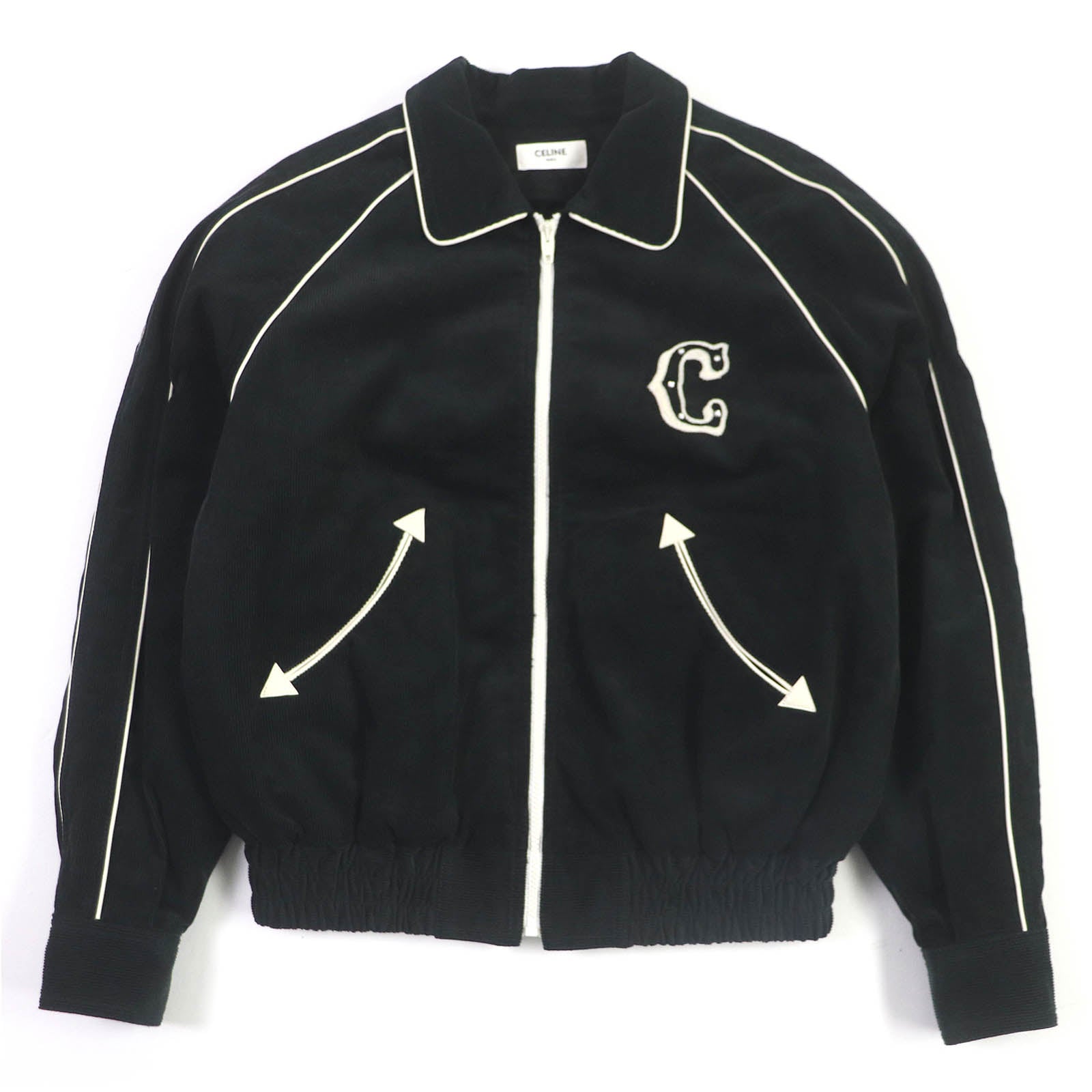 Celine Cotton Cupra Leather Western Teddy Jacket XS