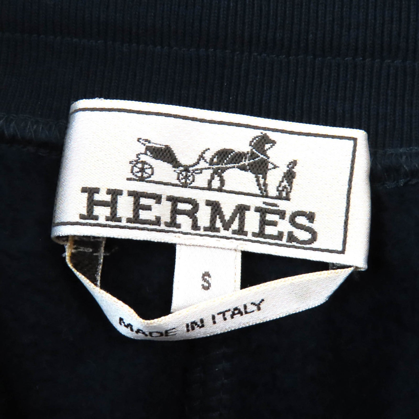 HERMES Cotton Jogger Pants Navy S