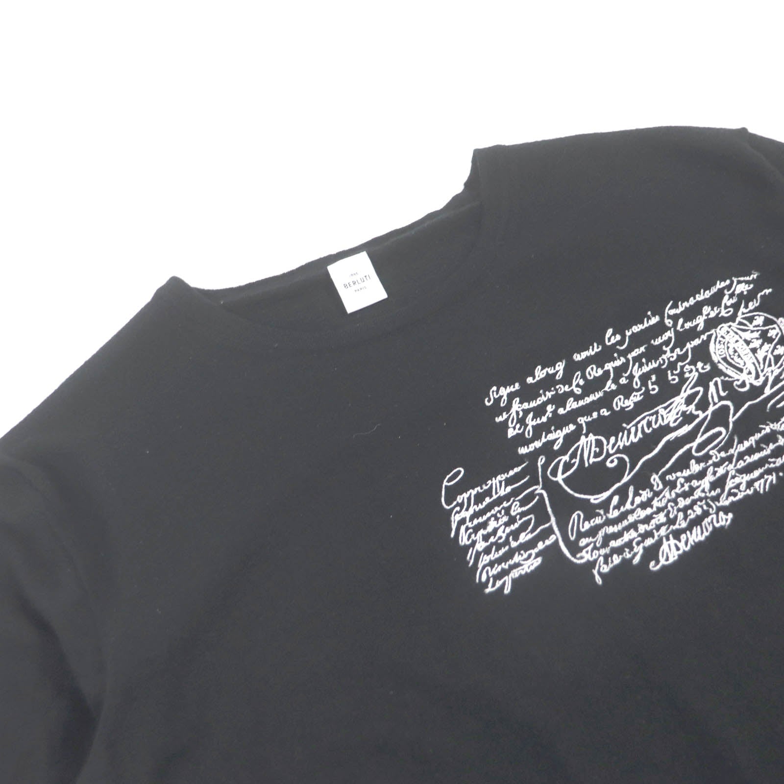 Berluti Wool Calligraphy Scritto Embroidery Knit Tee