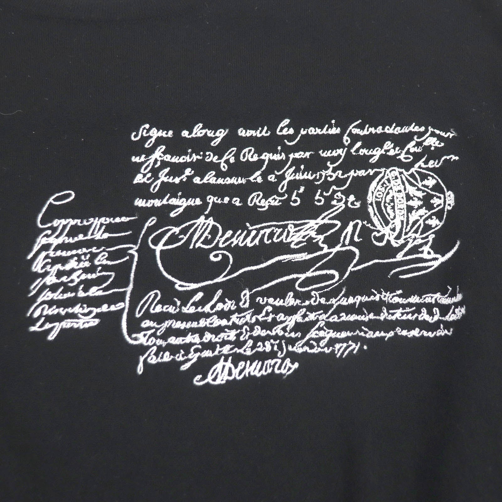 Berluti Wool Calligraphy Scritto Embroidery Knit Tee