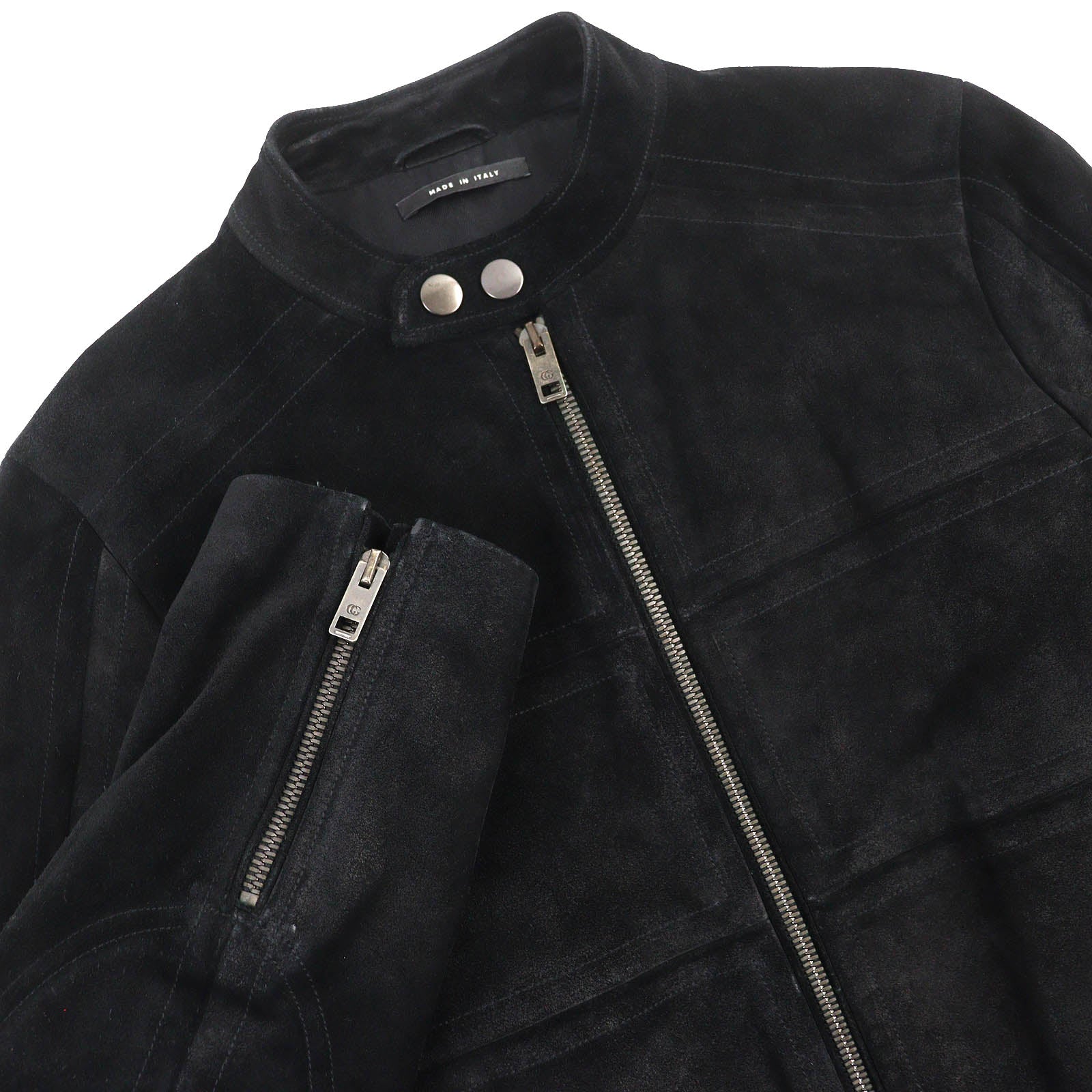 GUCCI Suede Leather Riders Jacket Black