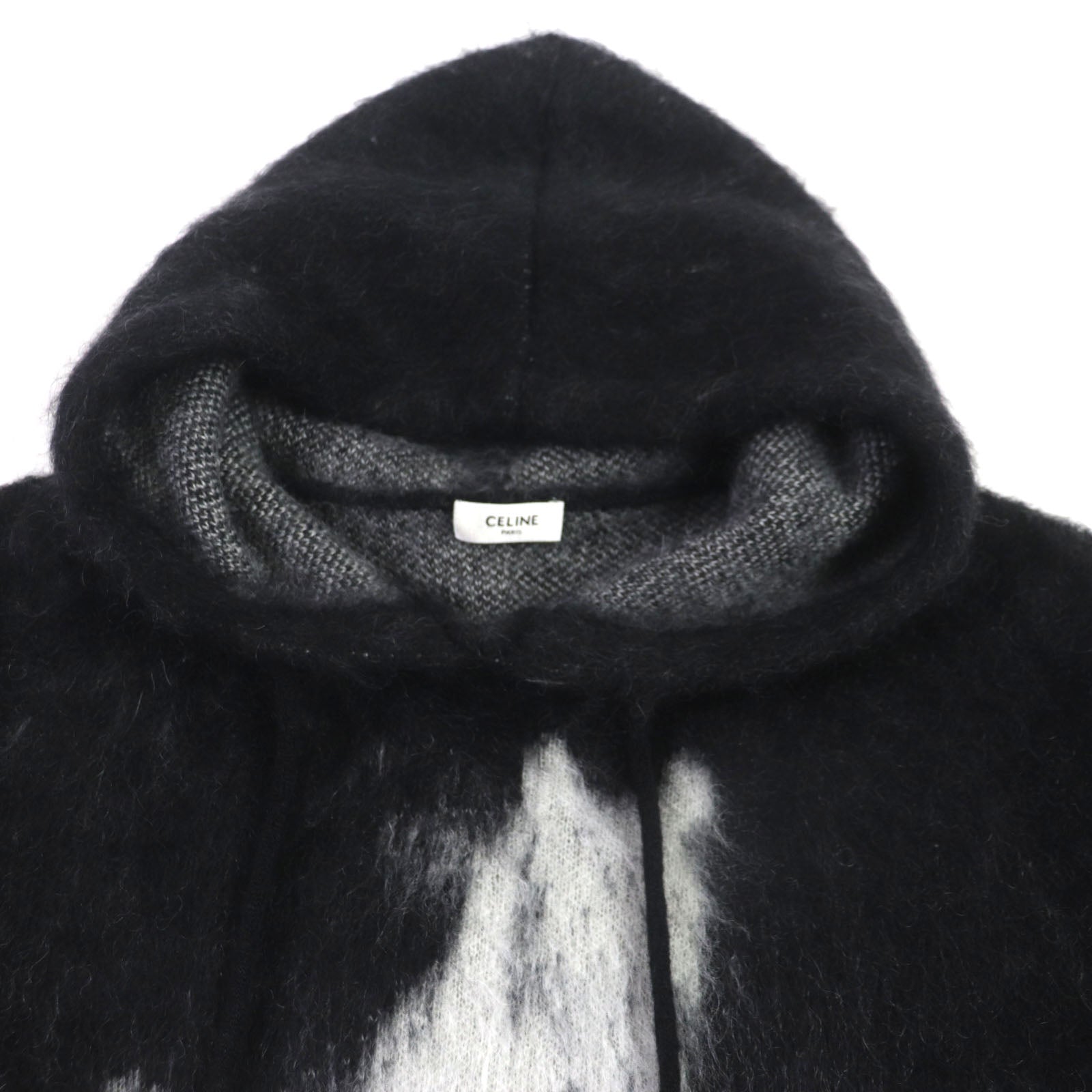 Celine Mohair Silk Hoodie Black L