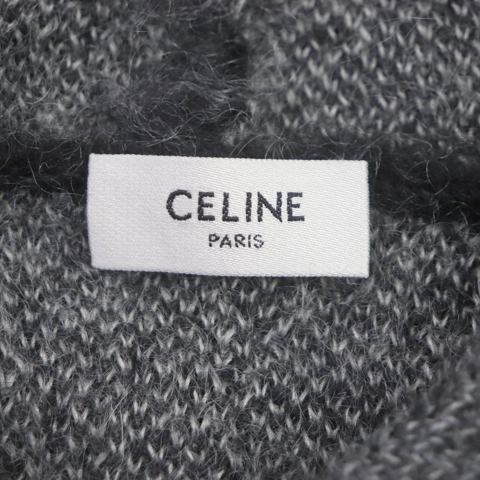 Celine Mohair Silk Hoodie Black L