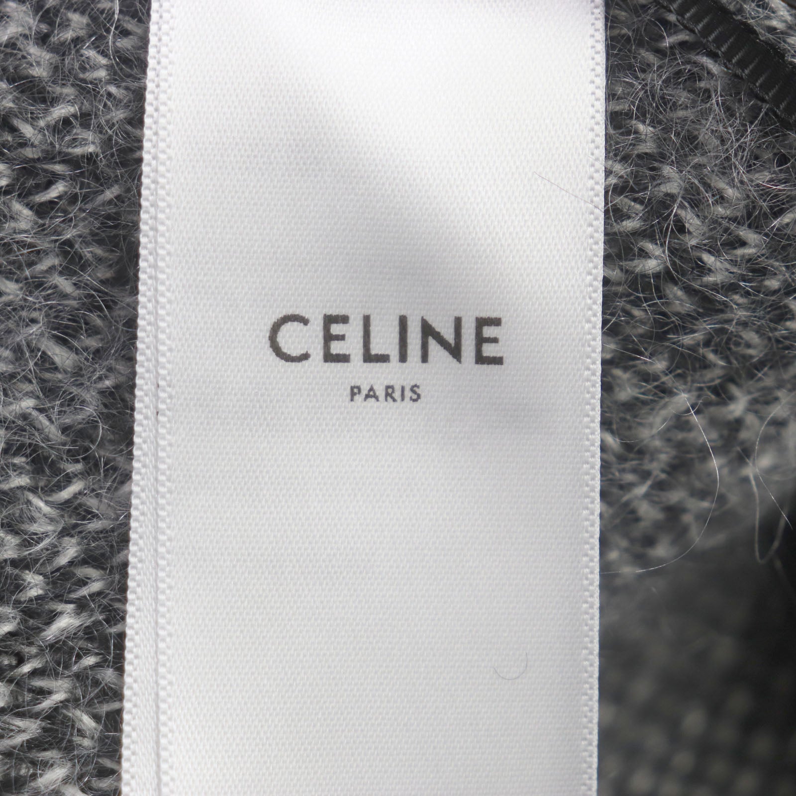 Celine Mohair Silk Hoodie Black L