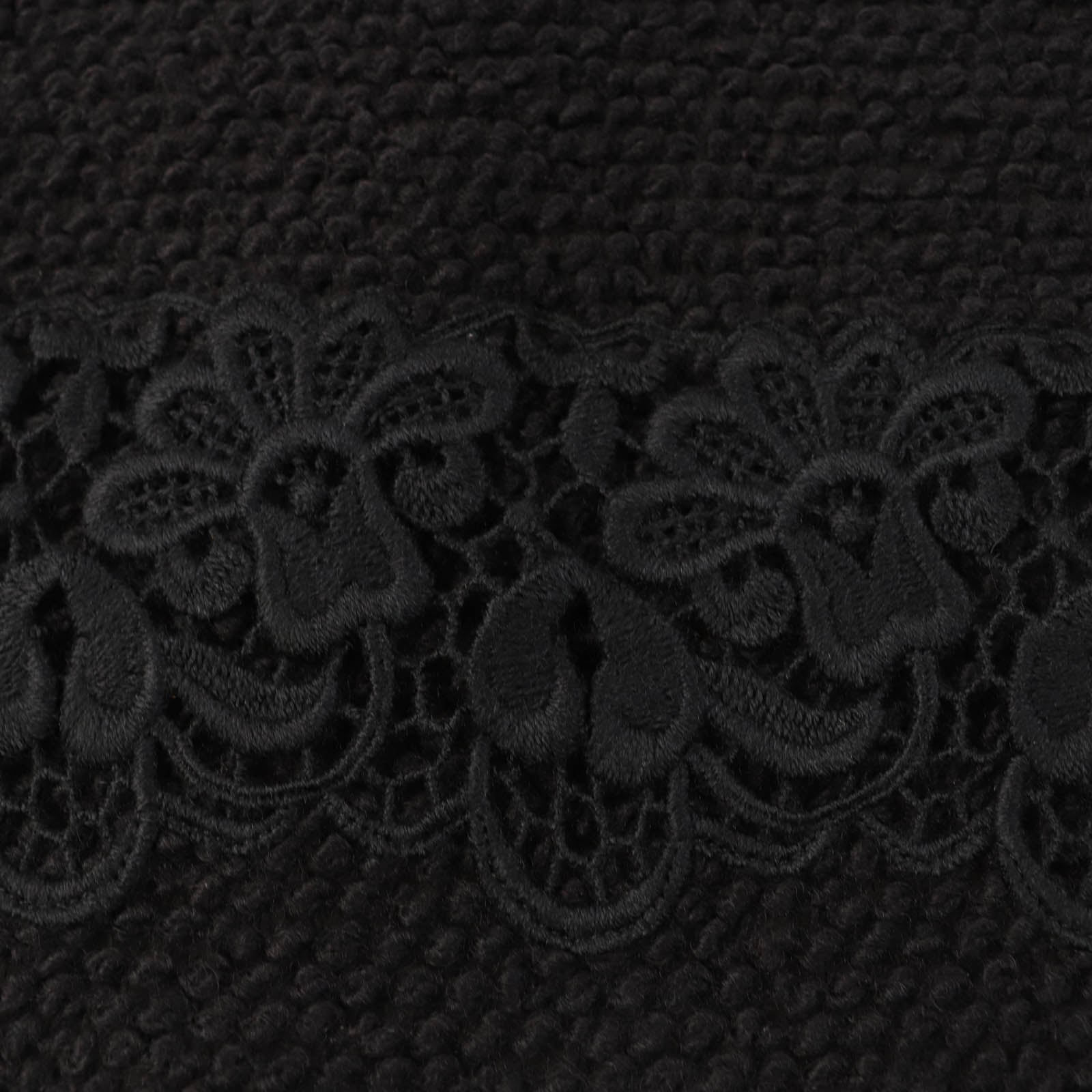 Dolce & Gabbana Flower Lace Knit Skirt Black 36