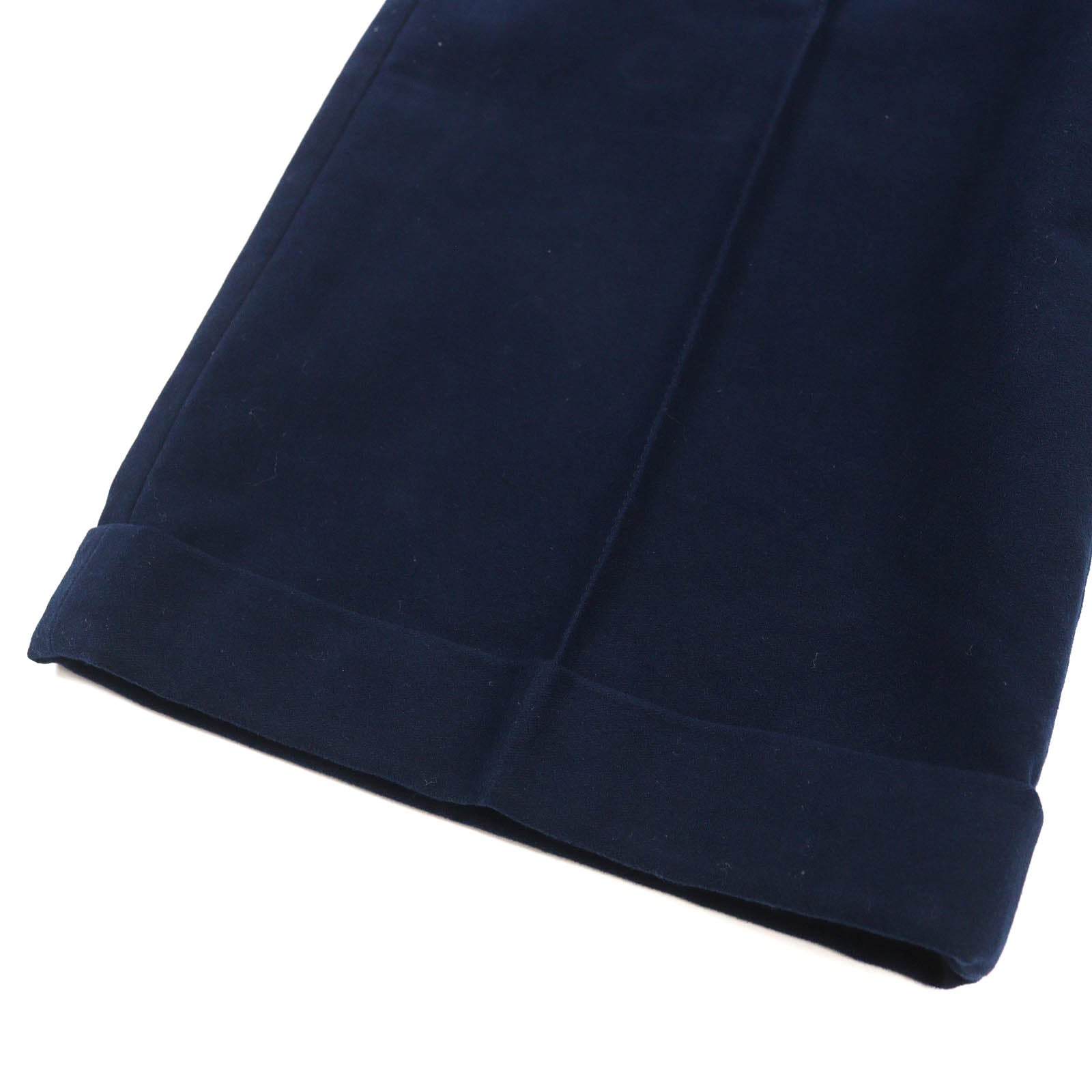 HERMES Cotton Wide Pants Navy 34 Women