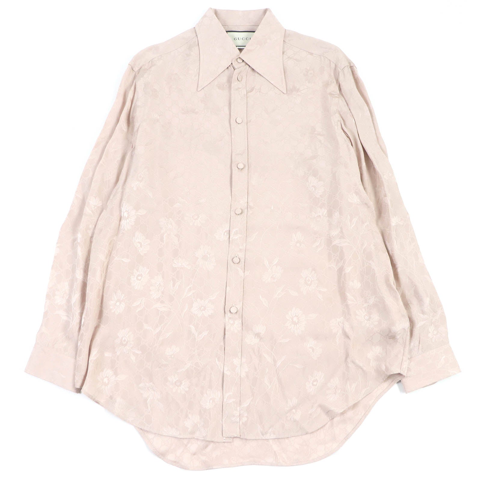 GUCCI Daisies Jacquard Shirt Rayon Pink 48