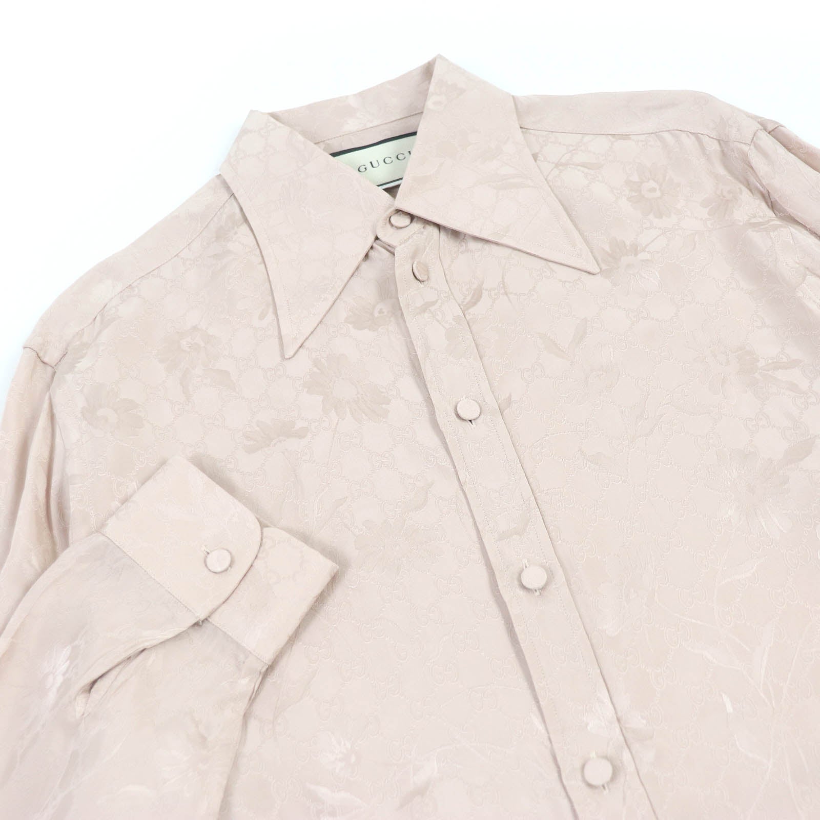 GUCCI Daisies Jacquard Shirt Rayon Pink 48