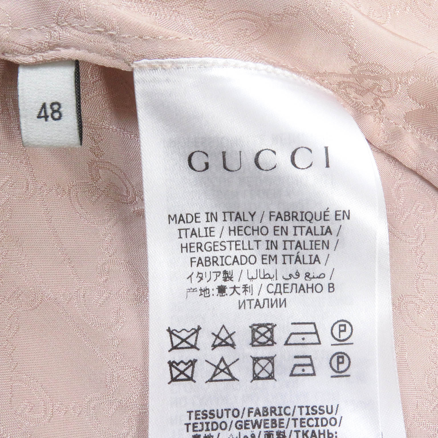 GUCCI Daisies Jacquard Shirt Rayon Pink 48