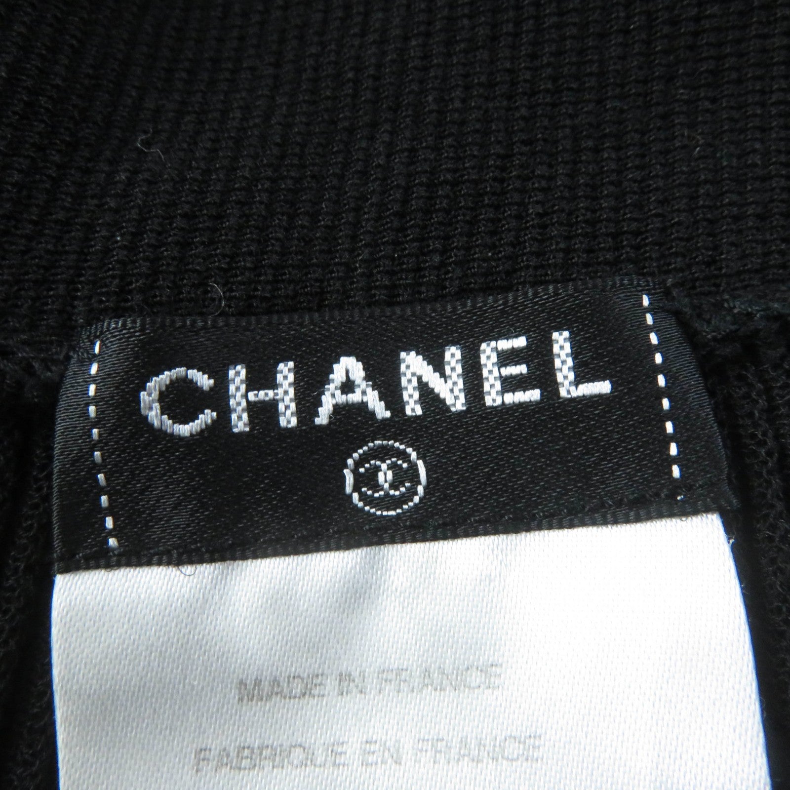 Chanel Knit Pleated Dress Black 36