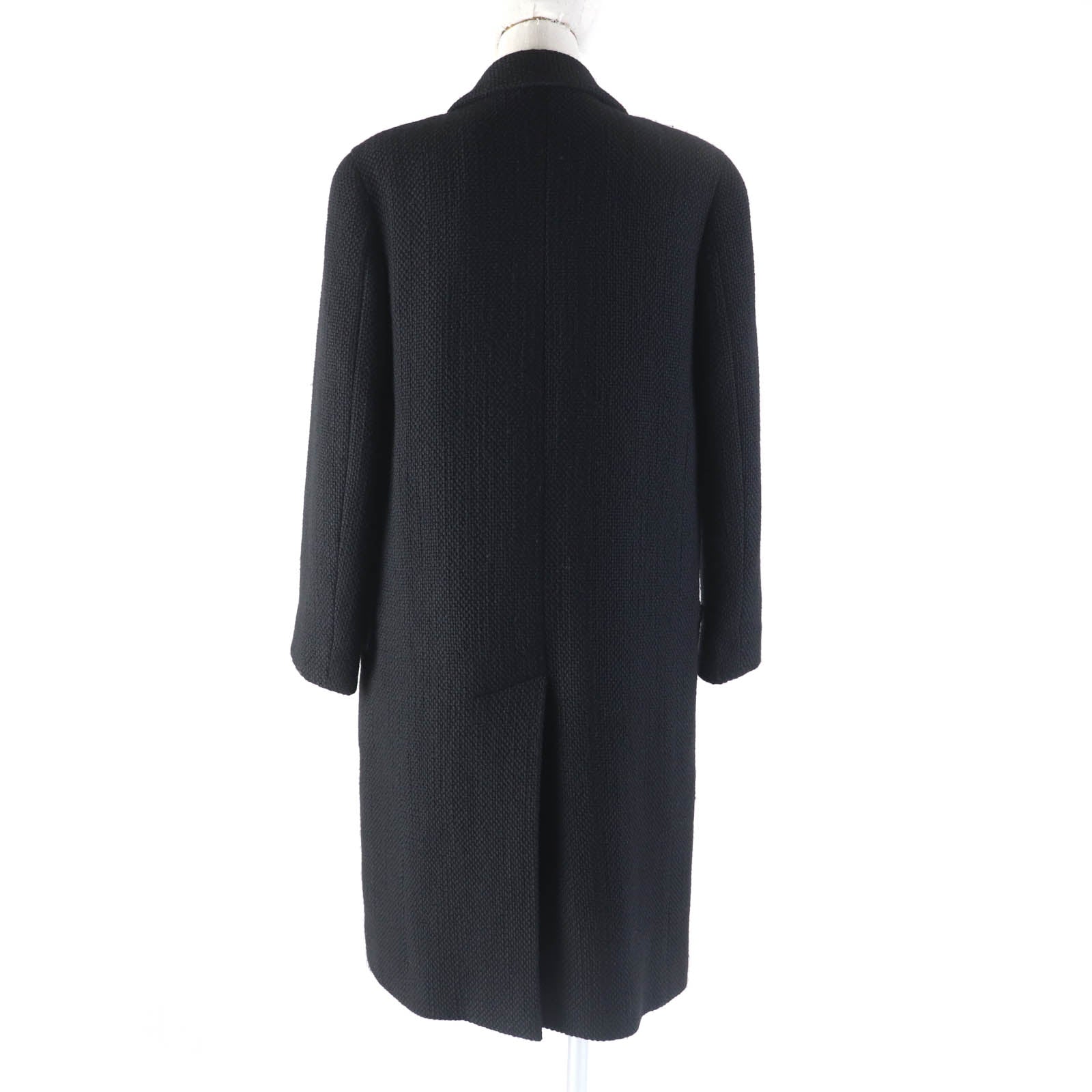 Chanel Vintage Wool Angola Double-breasted Coat 38