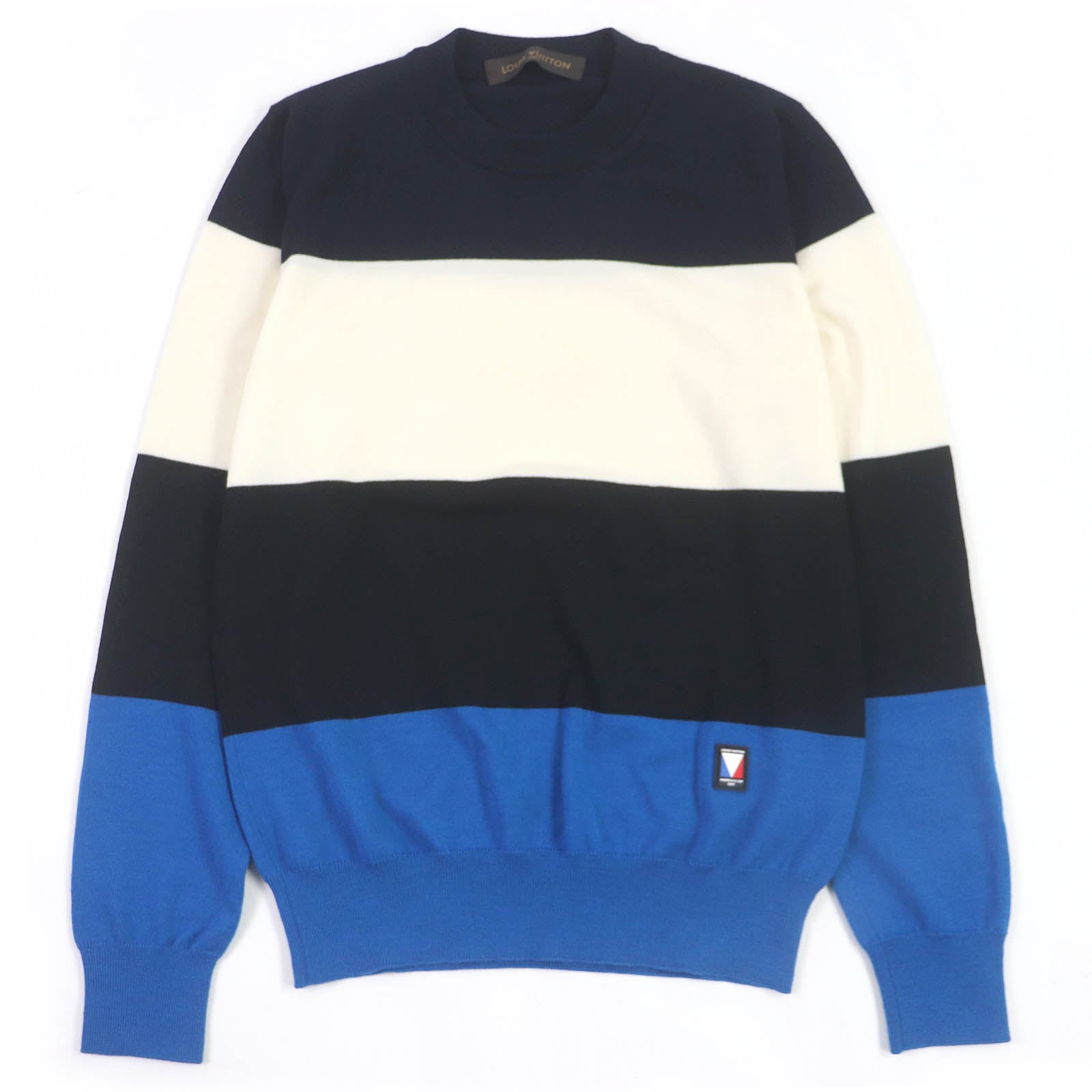 Louis Vuitton Wool Gaston V Border Knit Multicolor S