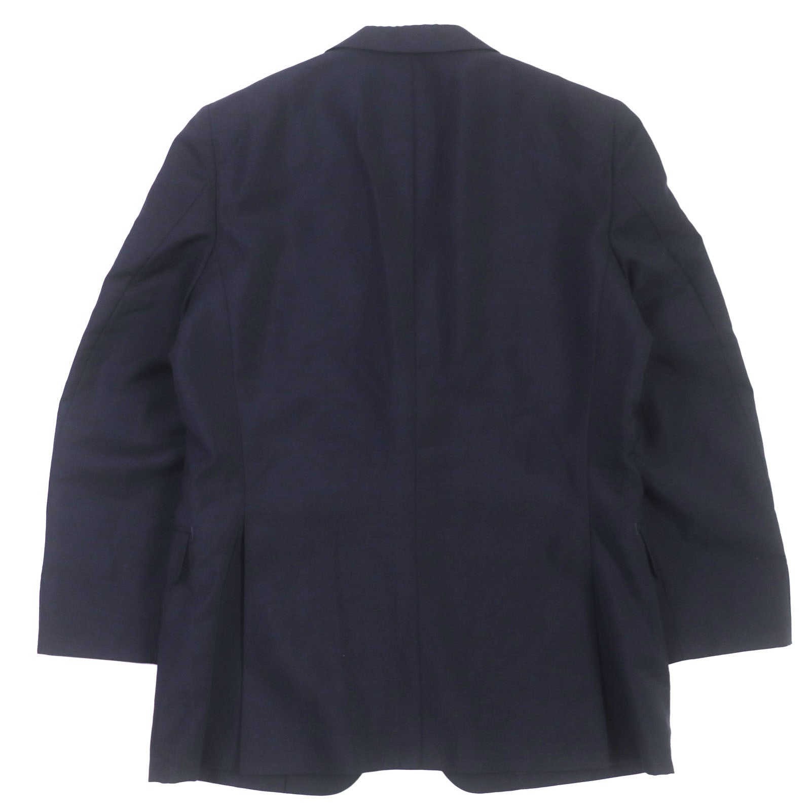 Burberry Wool Mohair Gold Button Navy Blazer