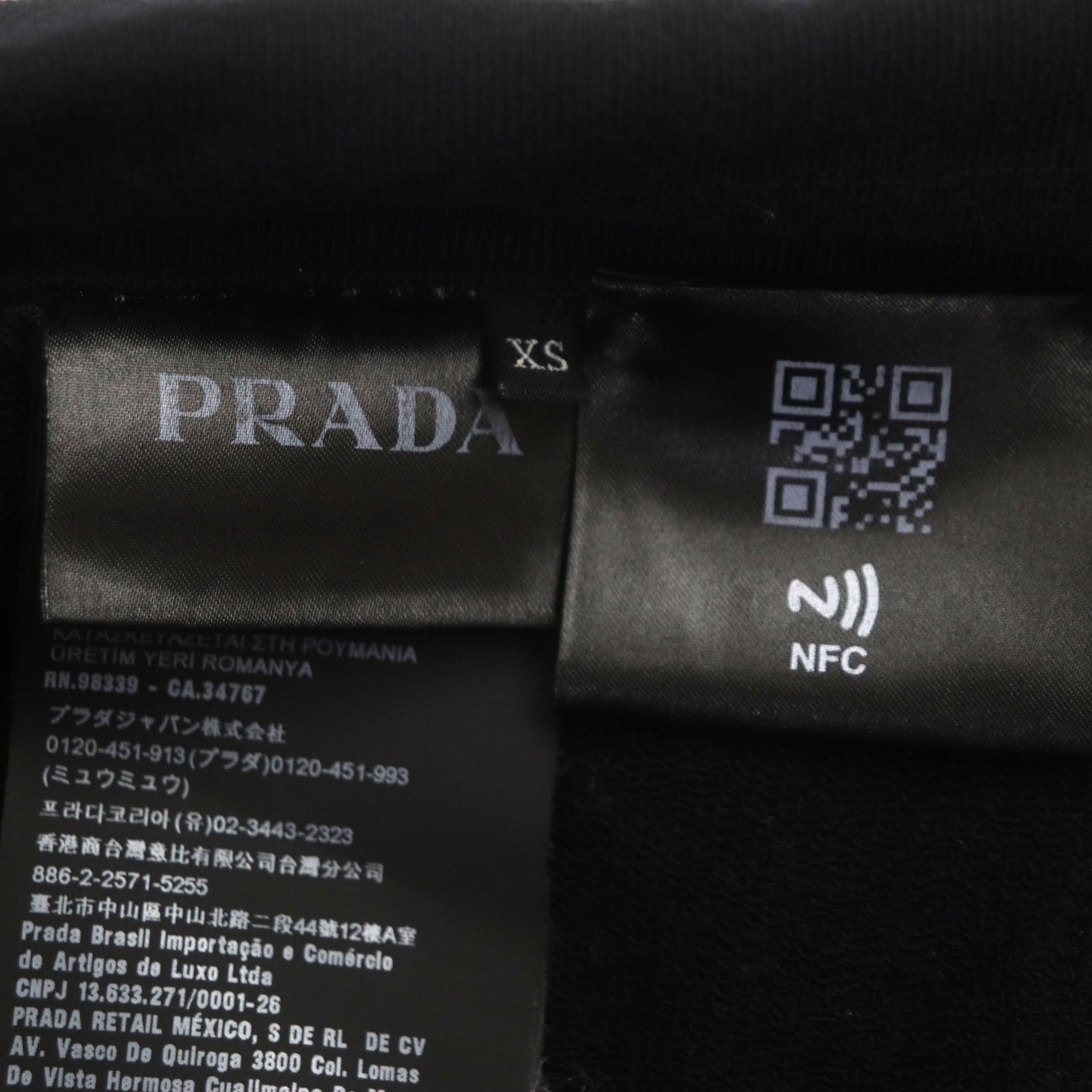 Prada Cotton Sweatpants Black XS