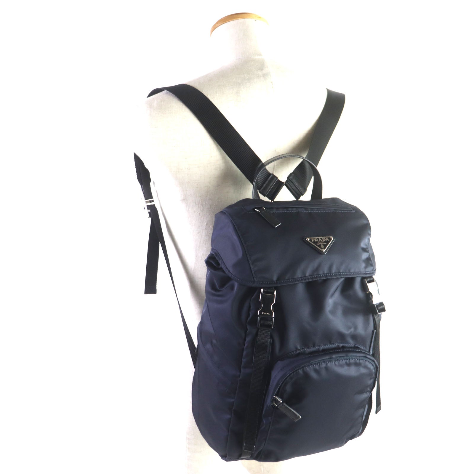 Prada Nylon Saffiano Leather Backpack 1BZ039