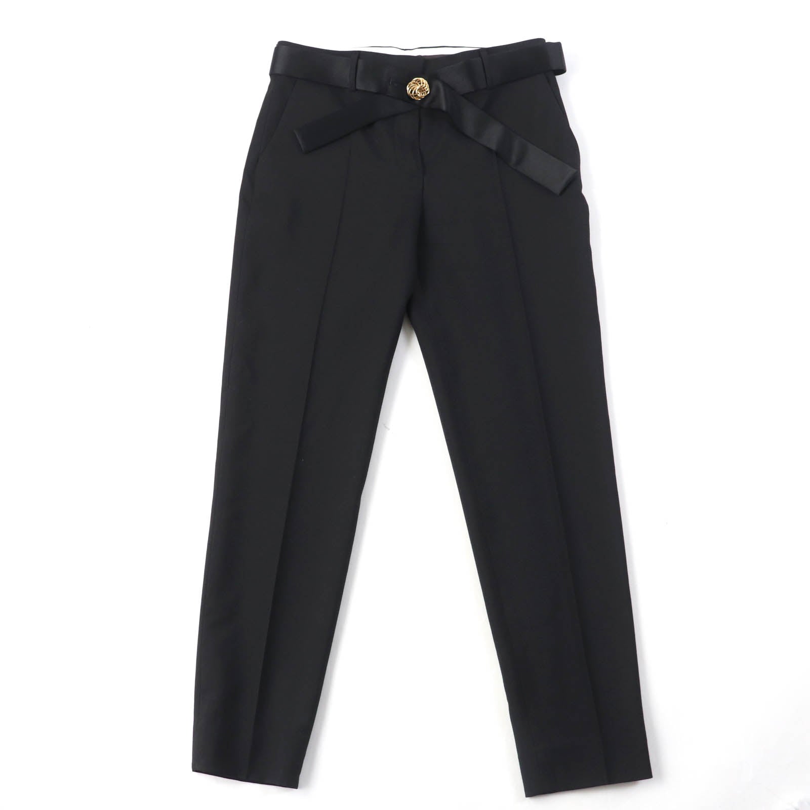 Louis Vuitton Wool Silk Belted Pants Women