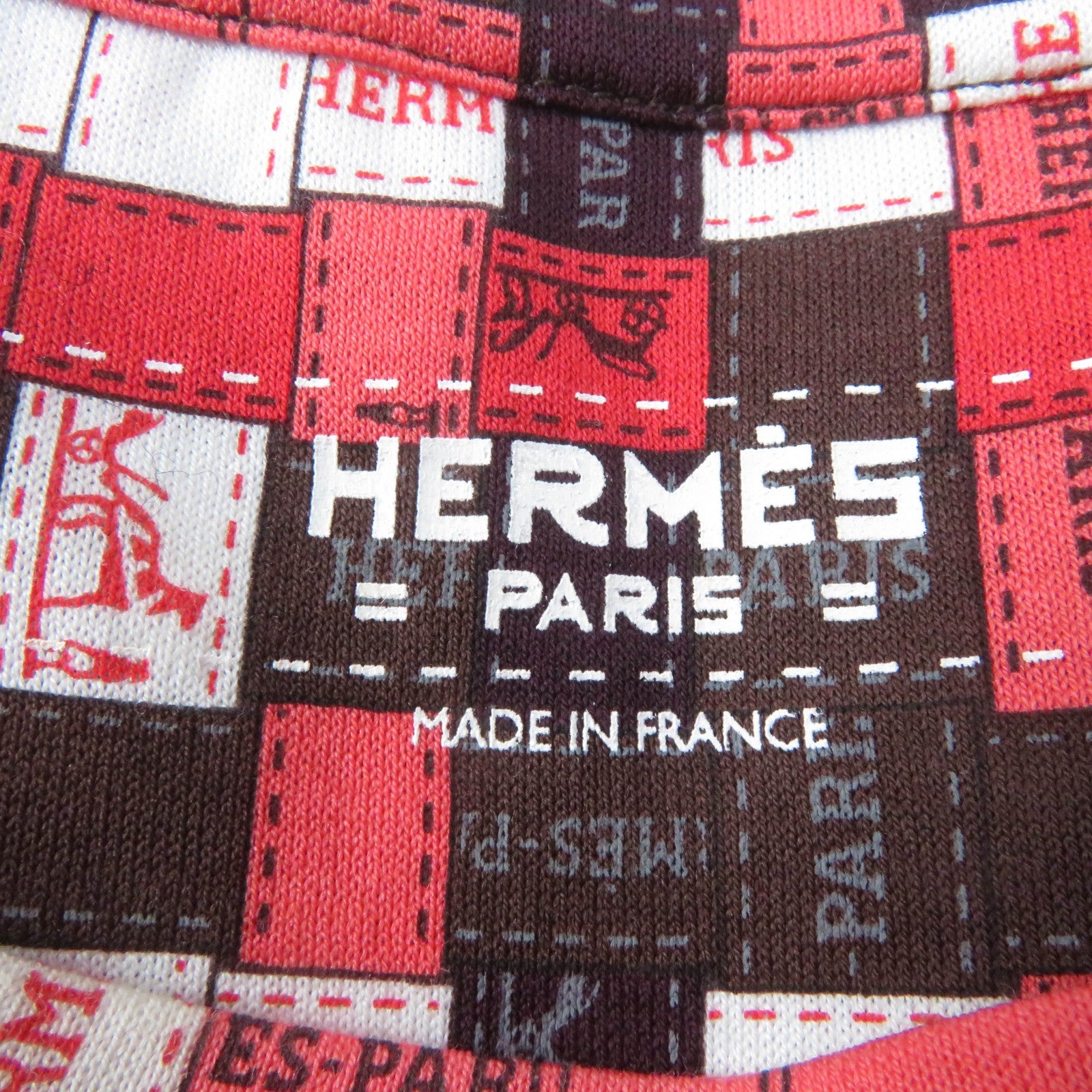 HERMES Cotton Bolduc Ribbon T-shirt Multicolor