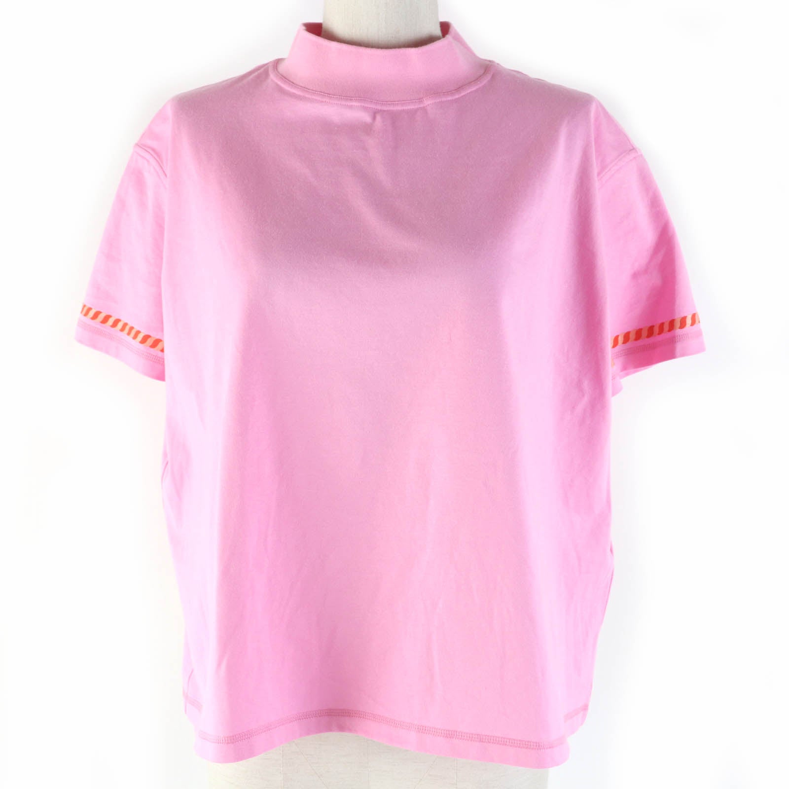 Hermes Cotton Mock Neck T-shirt Pink 34