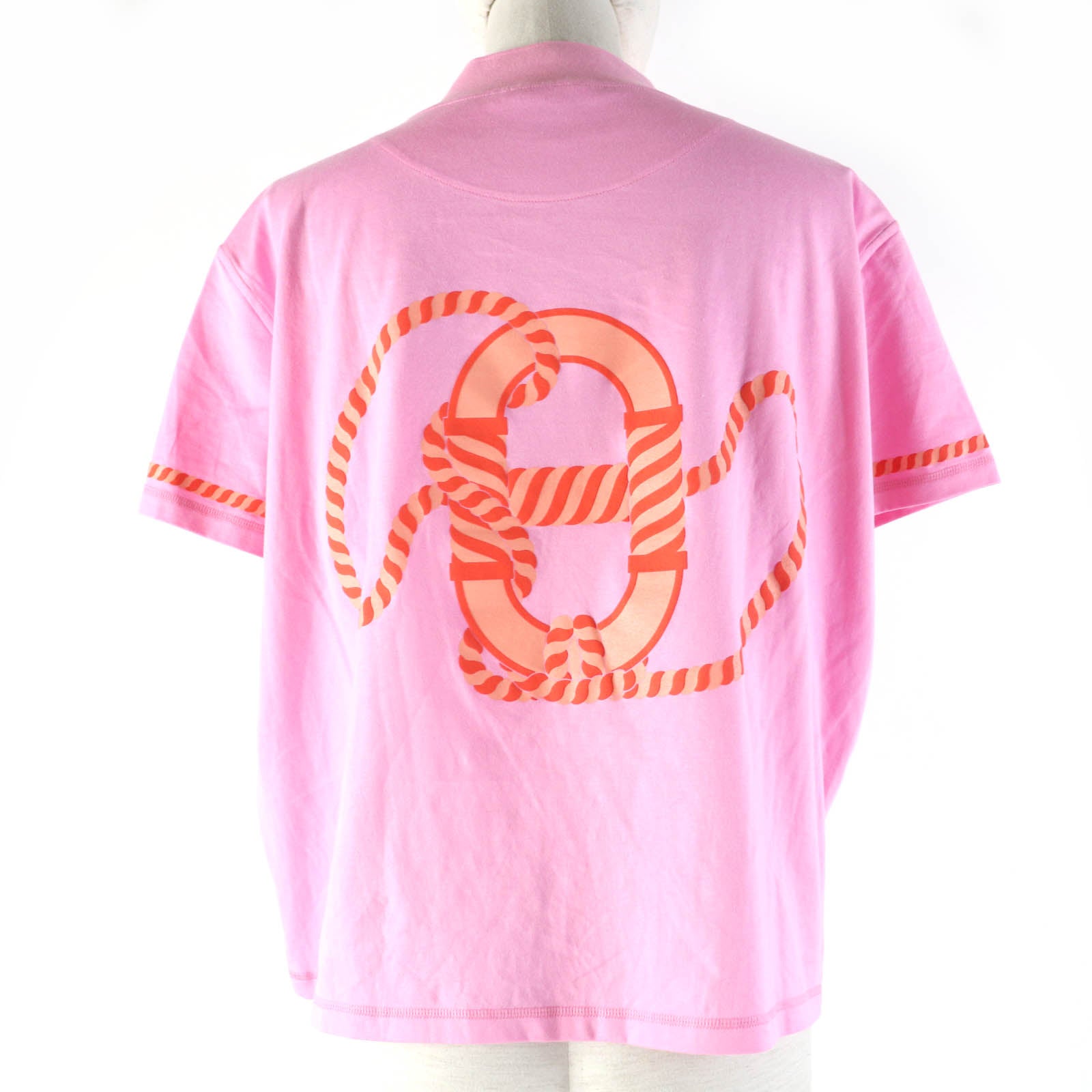 Hermes Cotton Mock Neck T-shirt Pink 34