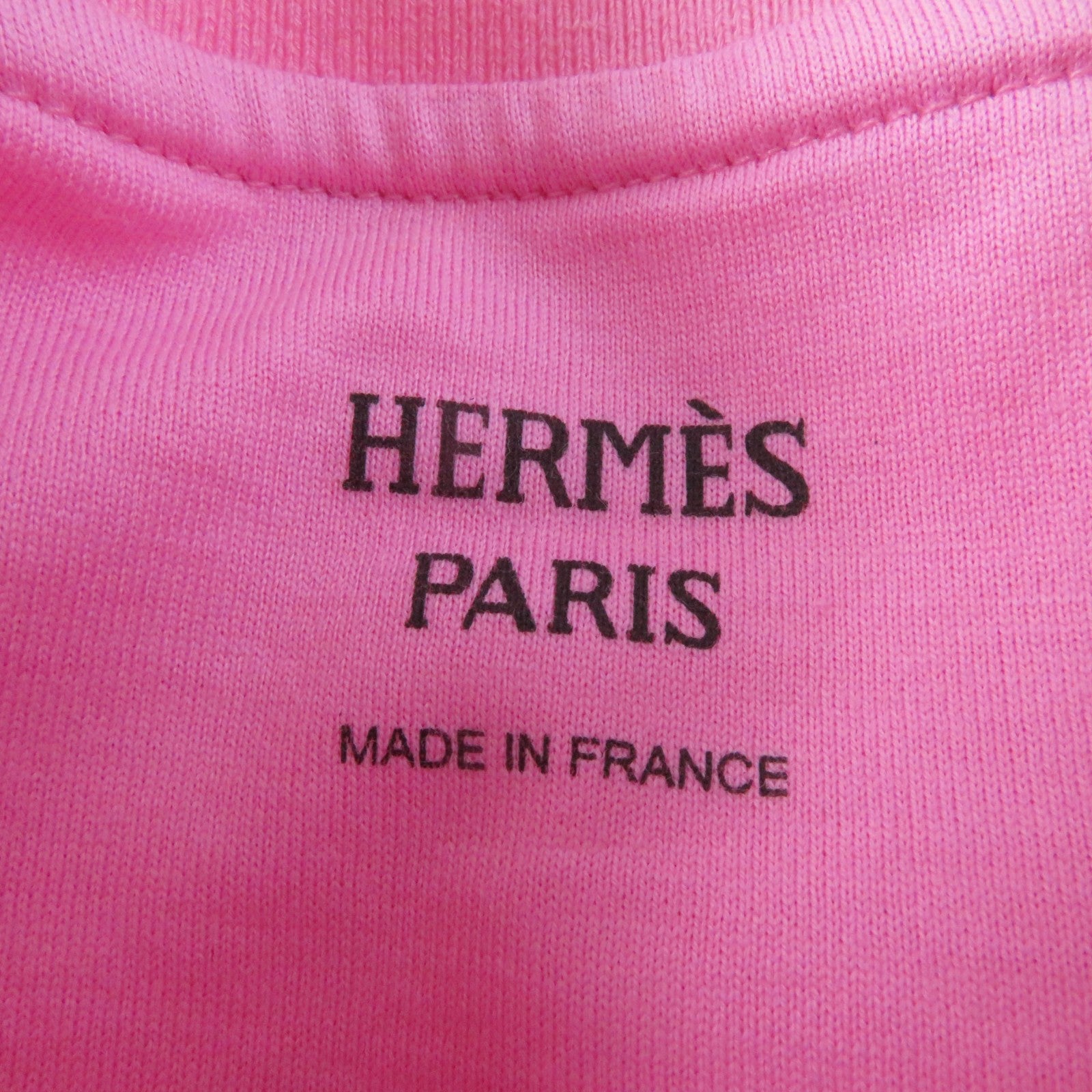 Hermes Cotton Mock Neck T-shirt Pink 34