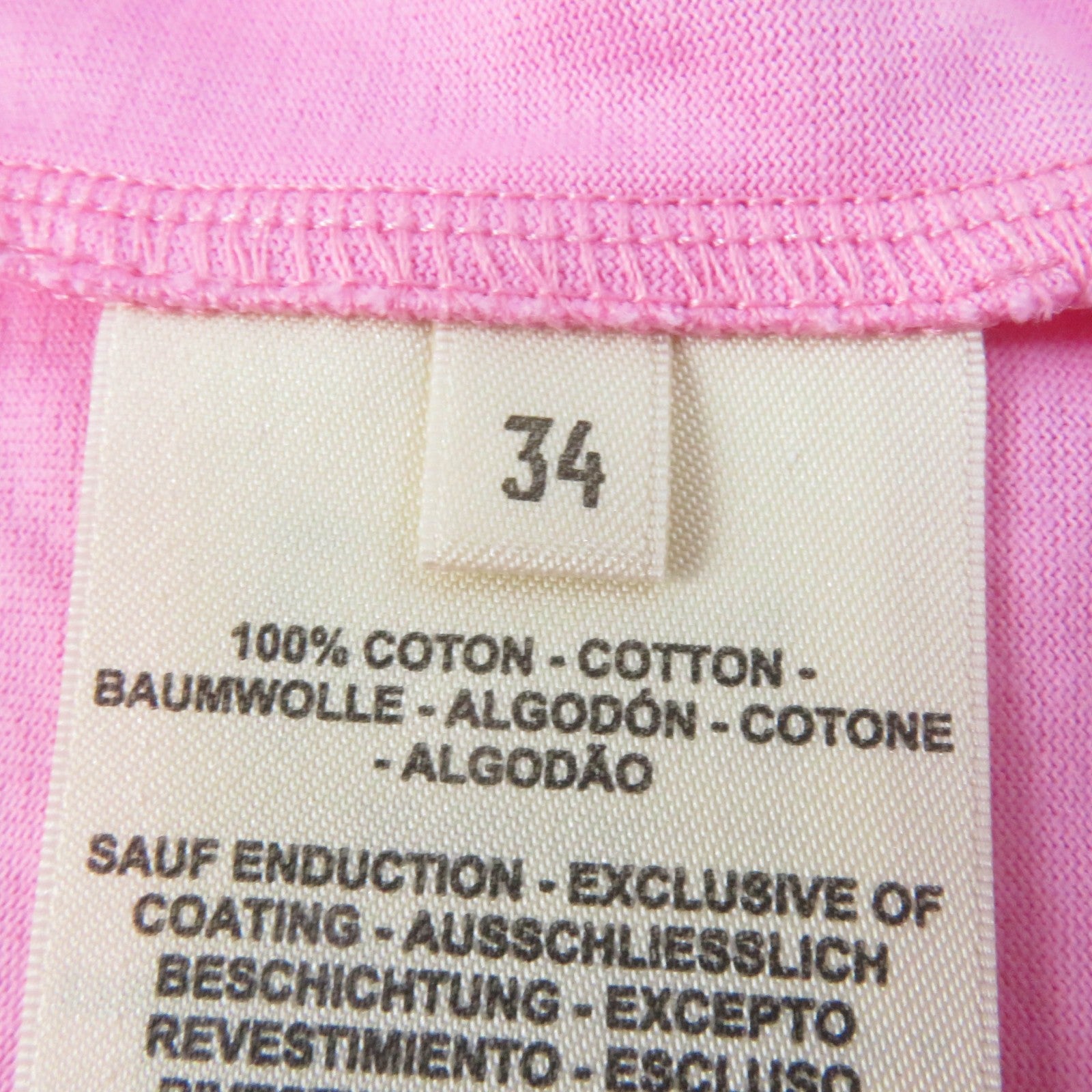 Hermes Cotton Mock Neck T-shirt Pink 34