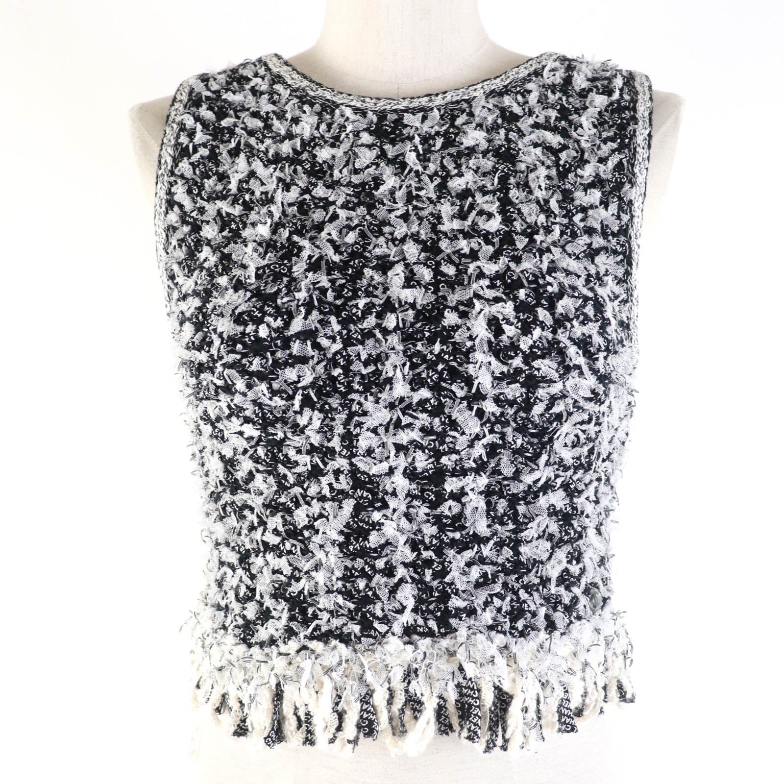 Chanel COCO Mark Logo Scarf Sleeveless Knit