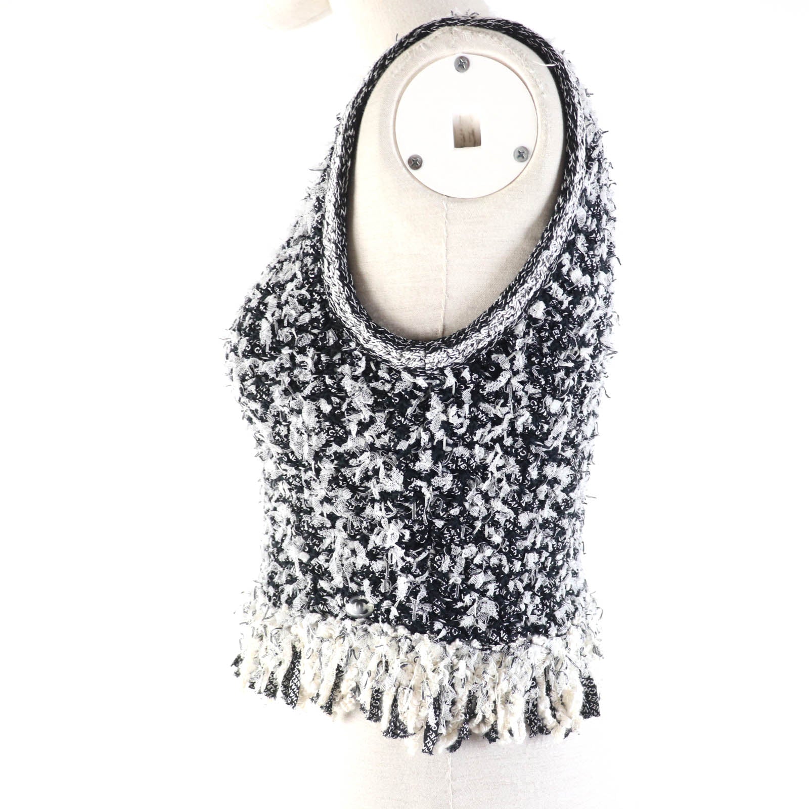 Chanel COCO Mark Logo Scarf Sleeveless Knit