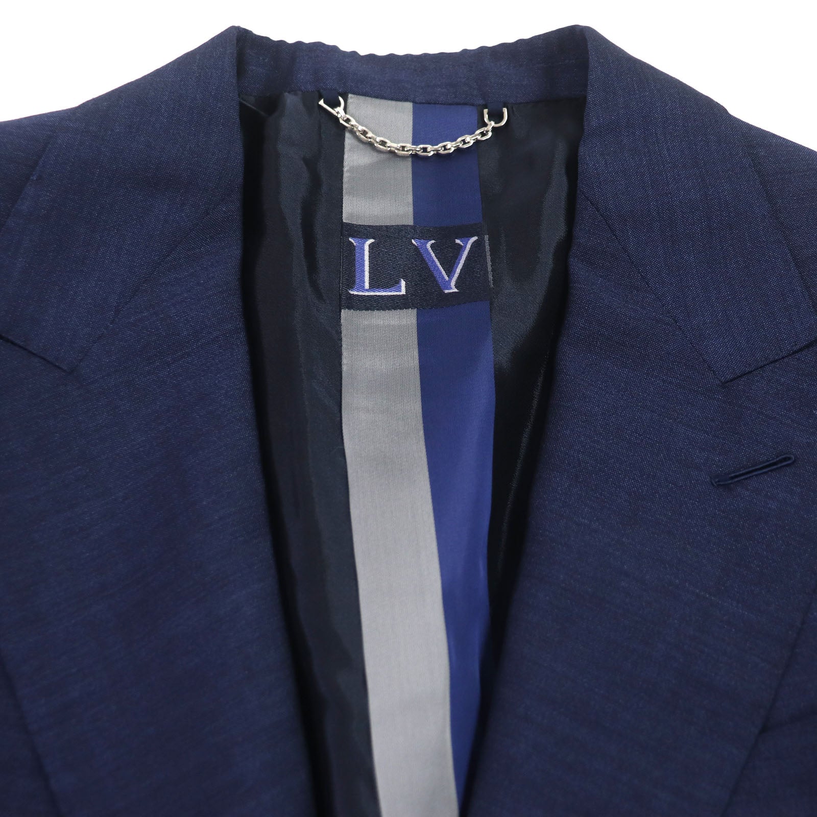 Louis Vuitton Wool Mohair Silk Suit Navy 46