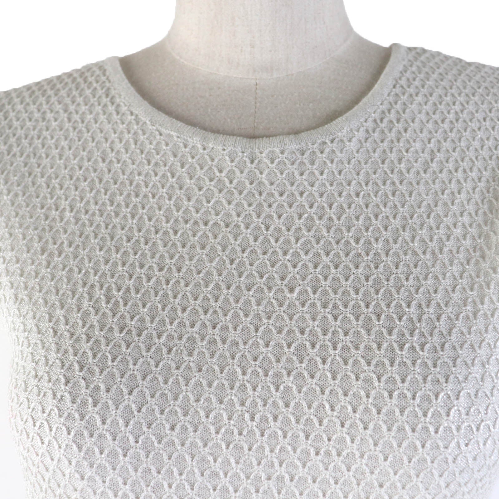 Chanel Cotton Linen Sleeveless Knit Light Gray Women