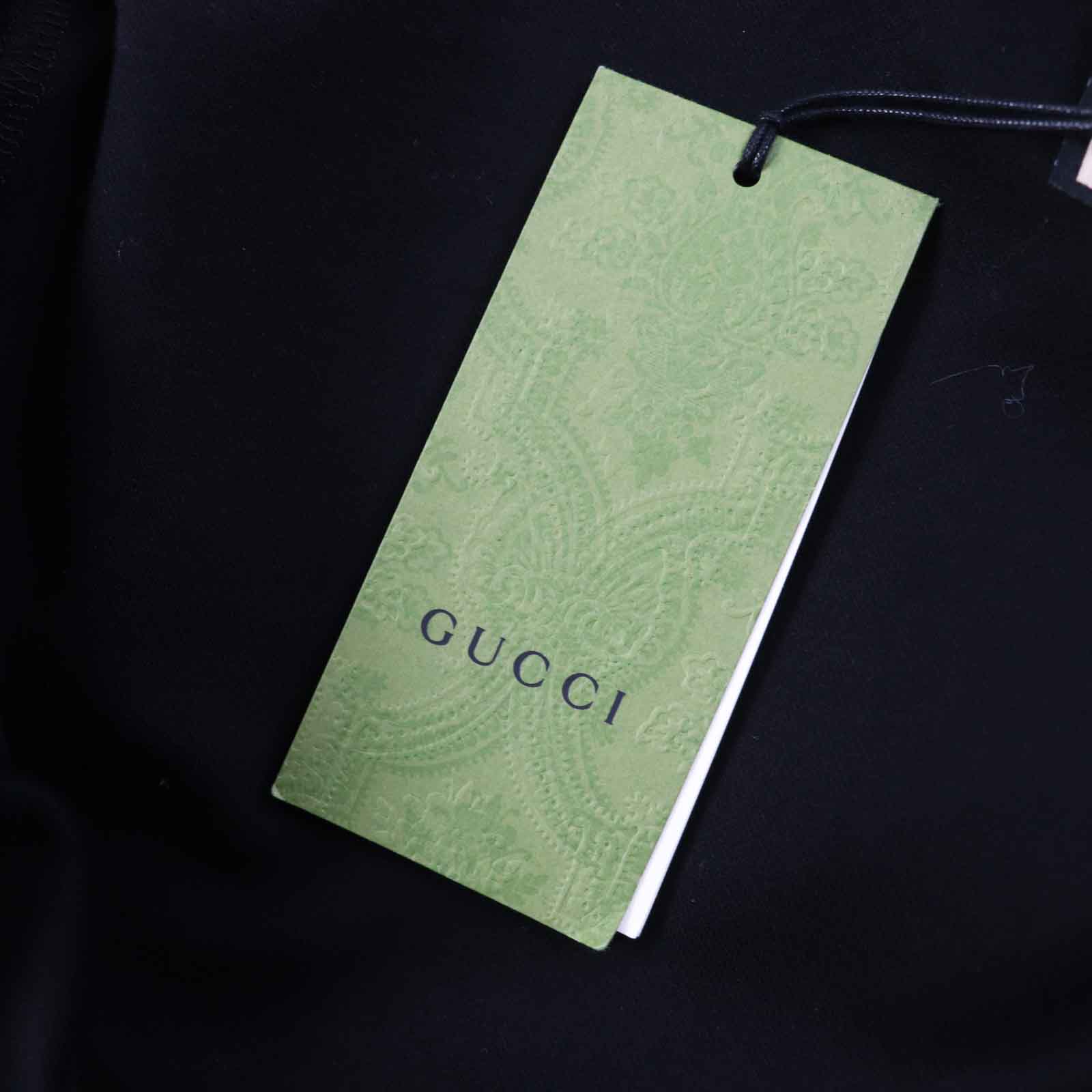 GUCCI Logo Print Stretch Jersey Jacket Black S