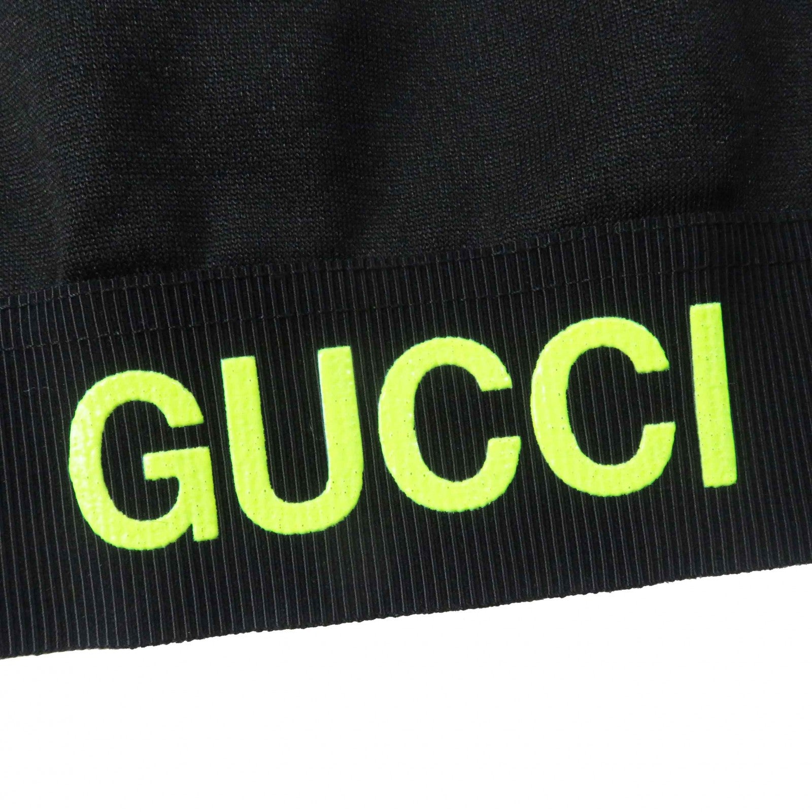 GUCCI Logo Print Stretch Jersey Jacket Black S