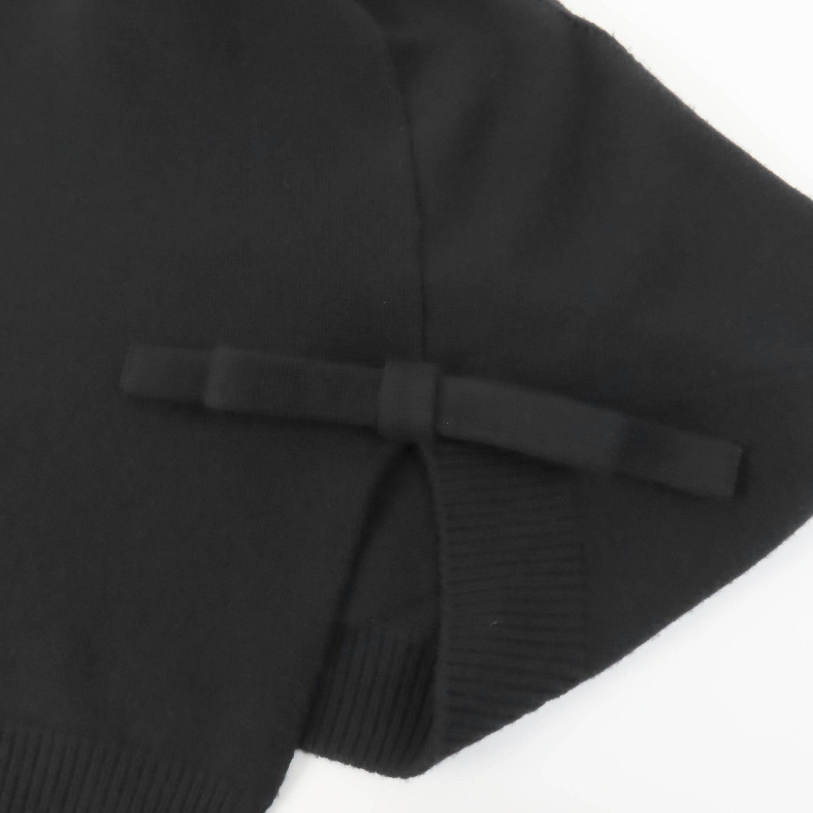 Valentino Wool Cashmere Ribbon Knit Black XS