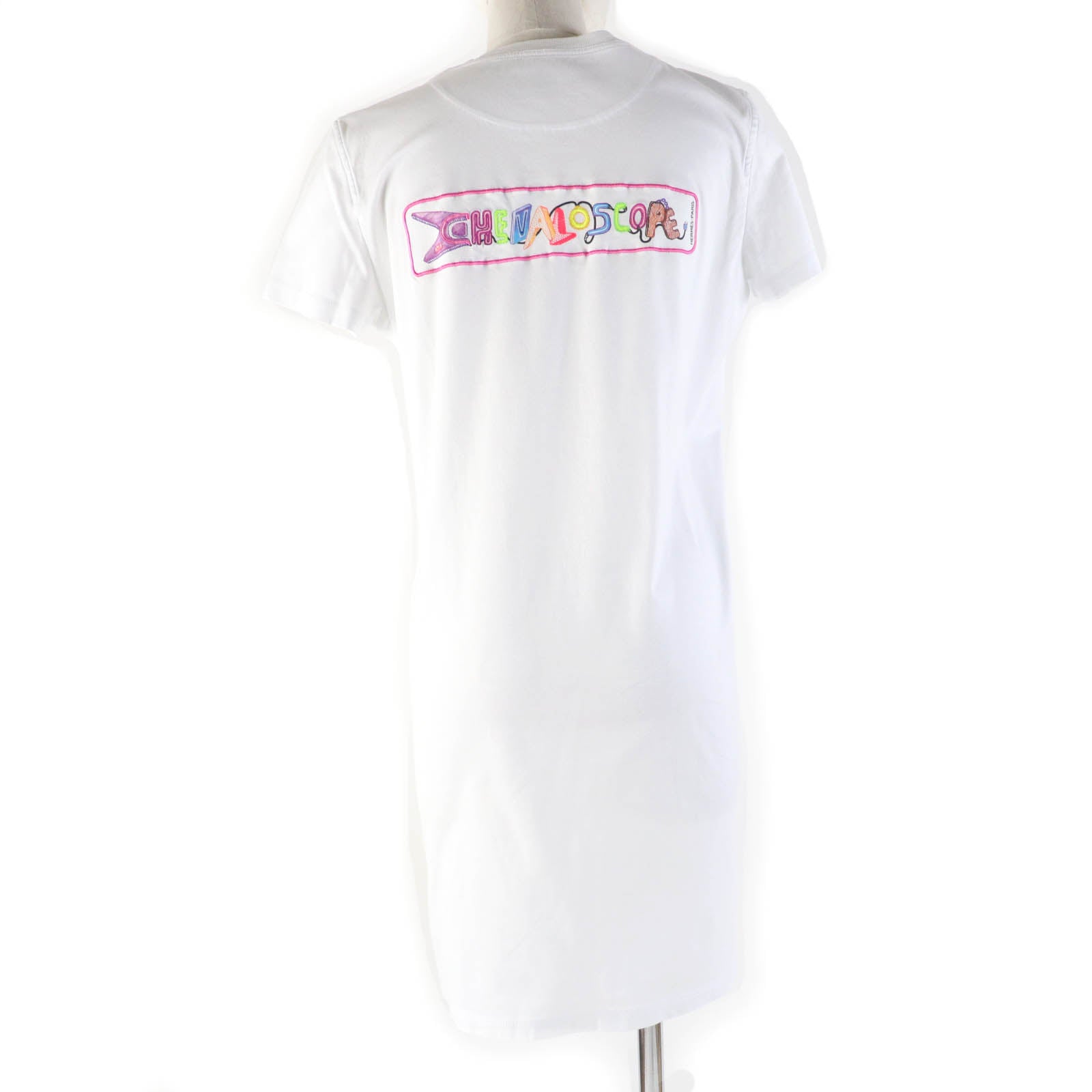 Hermes Cotton Short Sleeve Dress White 38