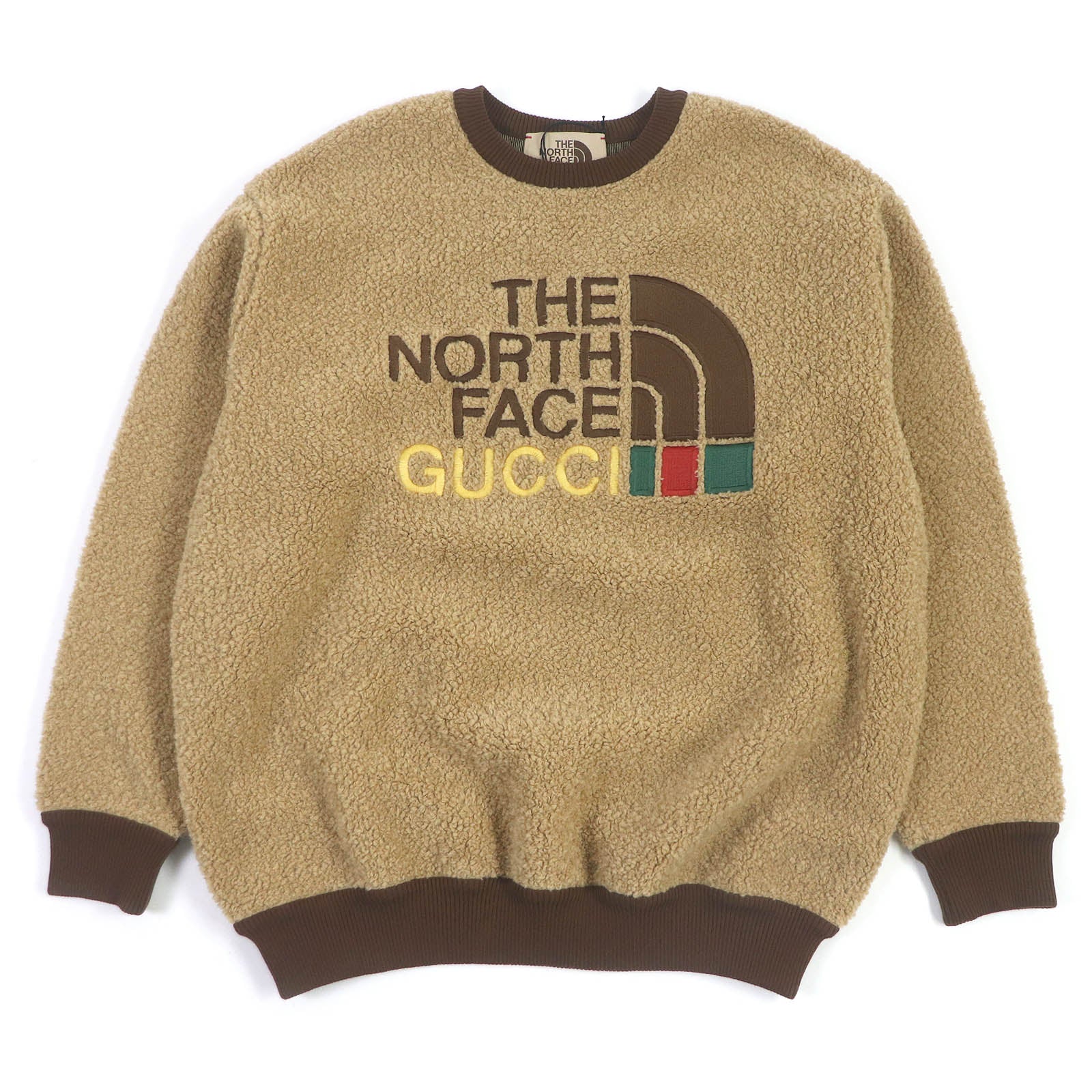 Gucci The North Face Faux Fur Sweatshirt Brown L