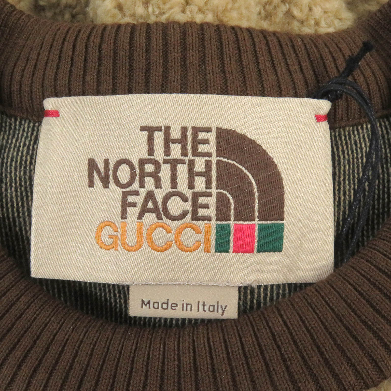 Gucci The North Face Faux Fur Sweatshirt Brown L