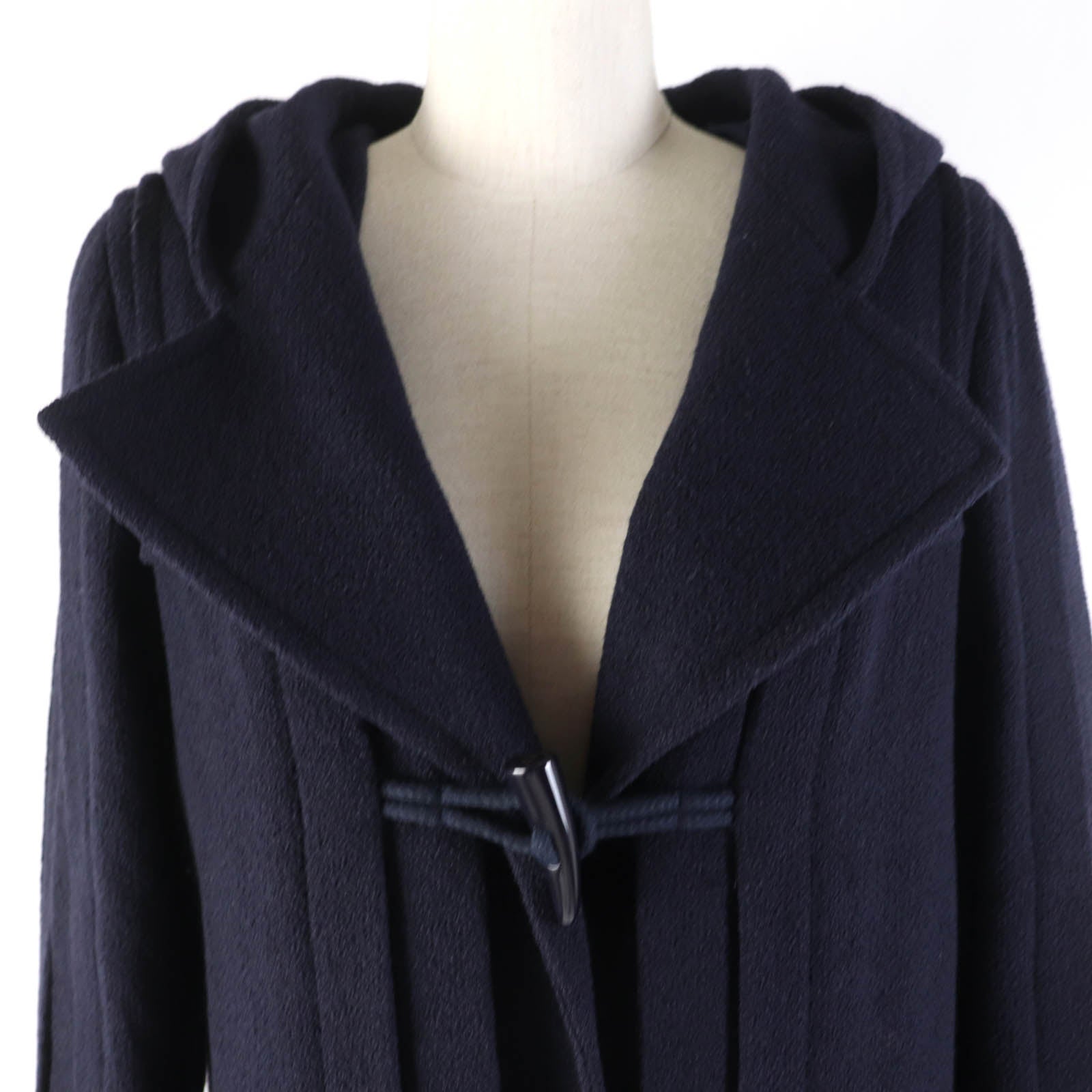 Chanel Wool Toggle Button Duffle Coat Navy 34