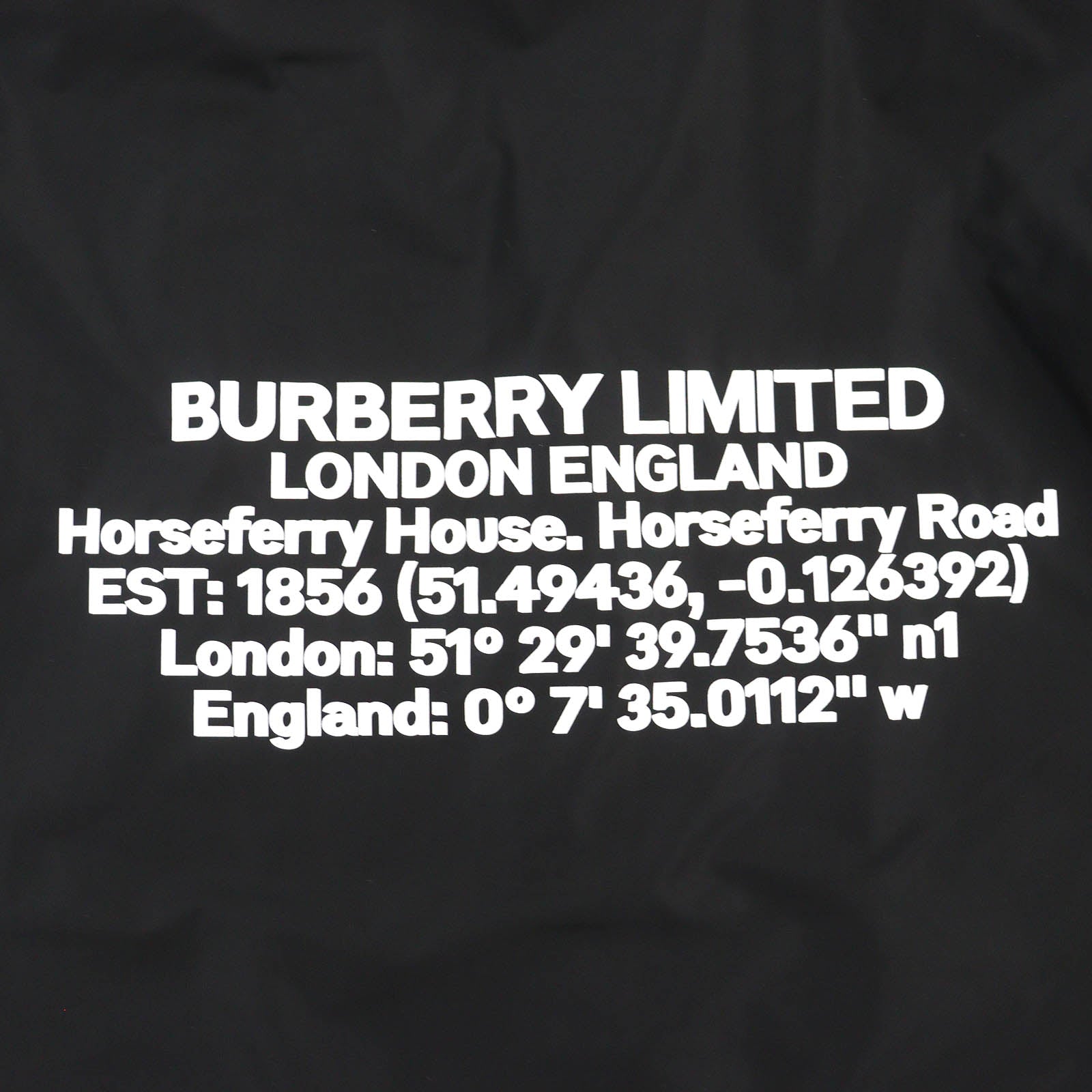 Burberry Logo Print Hooded Jacket Black XS