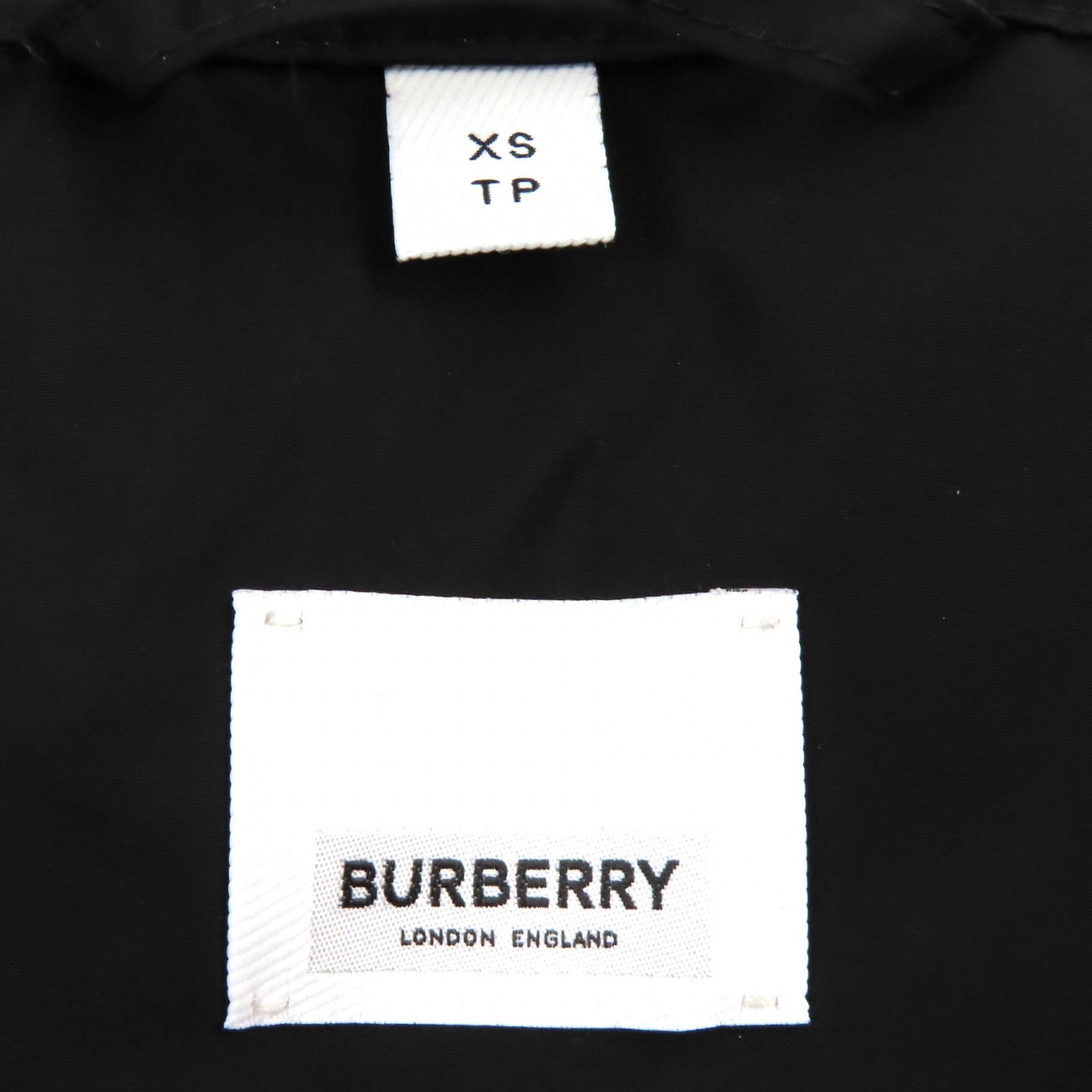 Burberry Logo Print Hooded Jacket Black XS