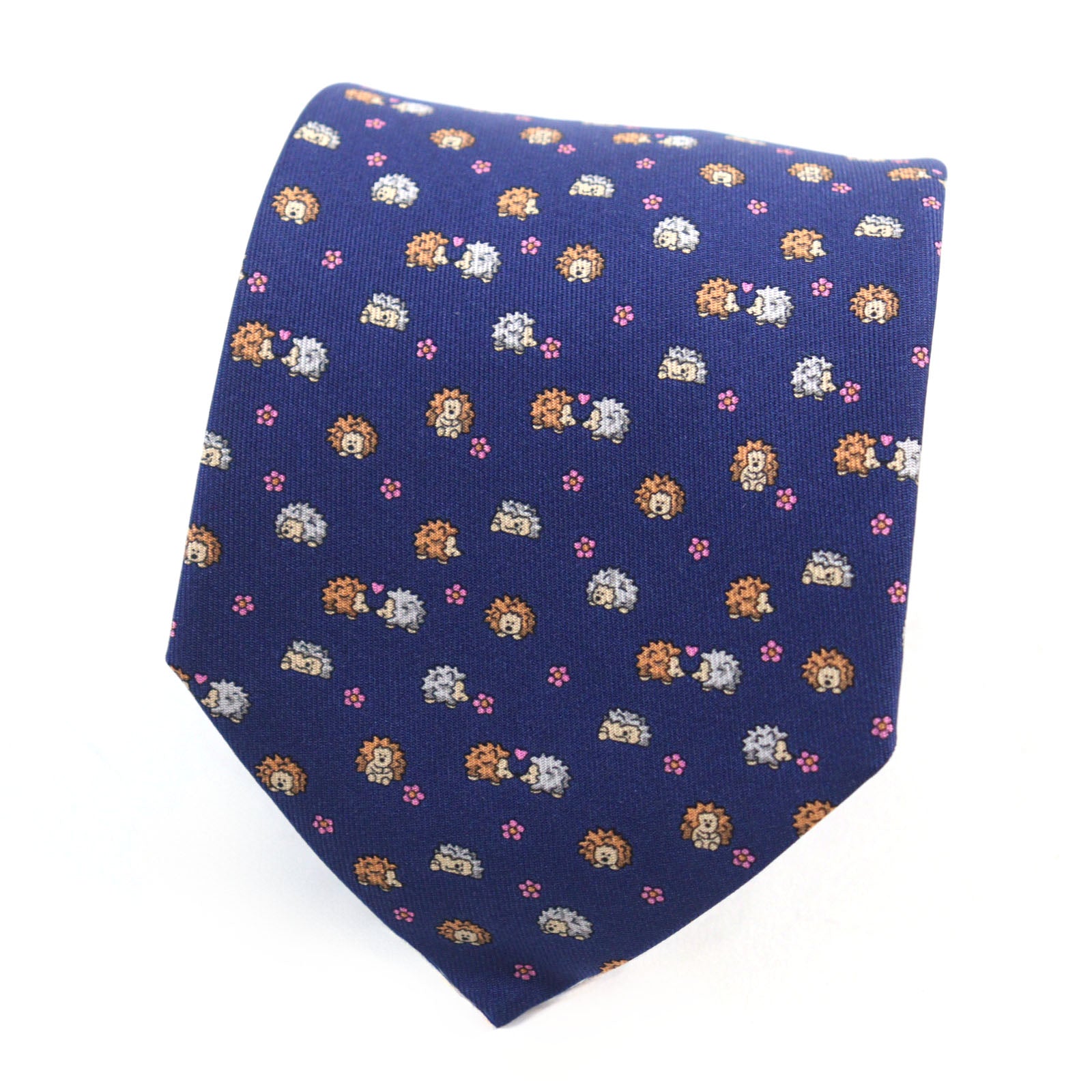 Salvatore Ferragamo Silk Hedgehog Logo Tie