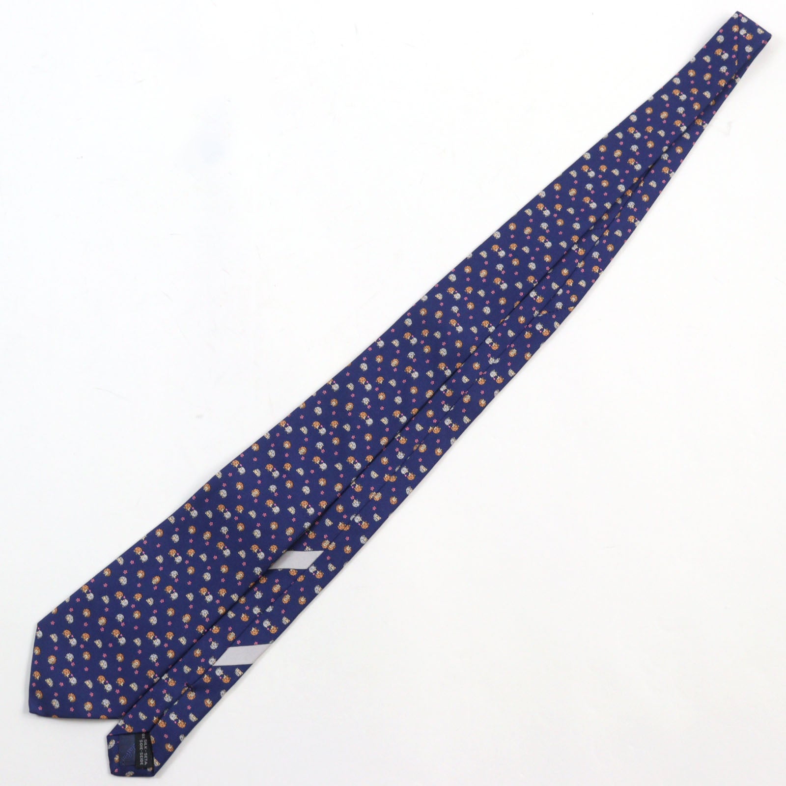 Salvatore Ferragamo Silk Hedgehog Logo Tie