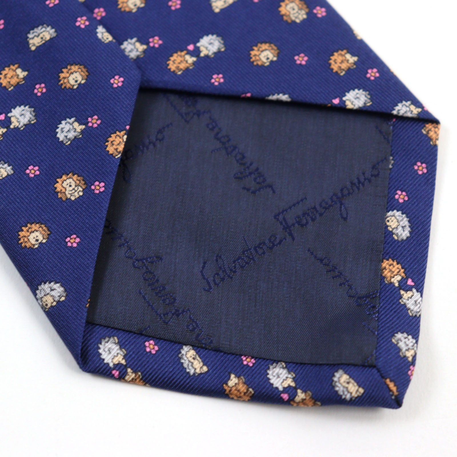 Salvatore Ferragamo Silk Hedgehog Logo Tie