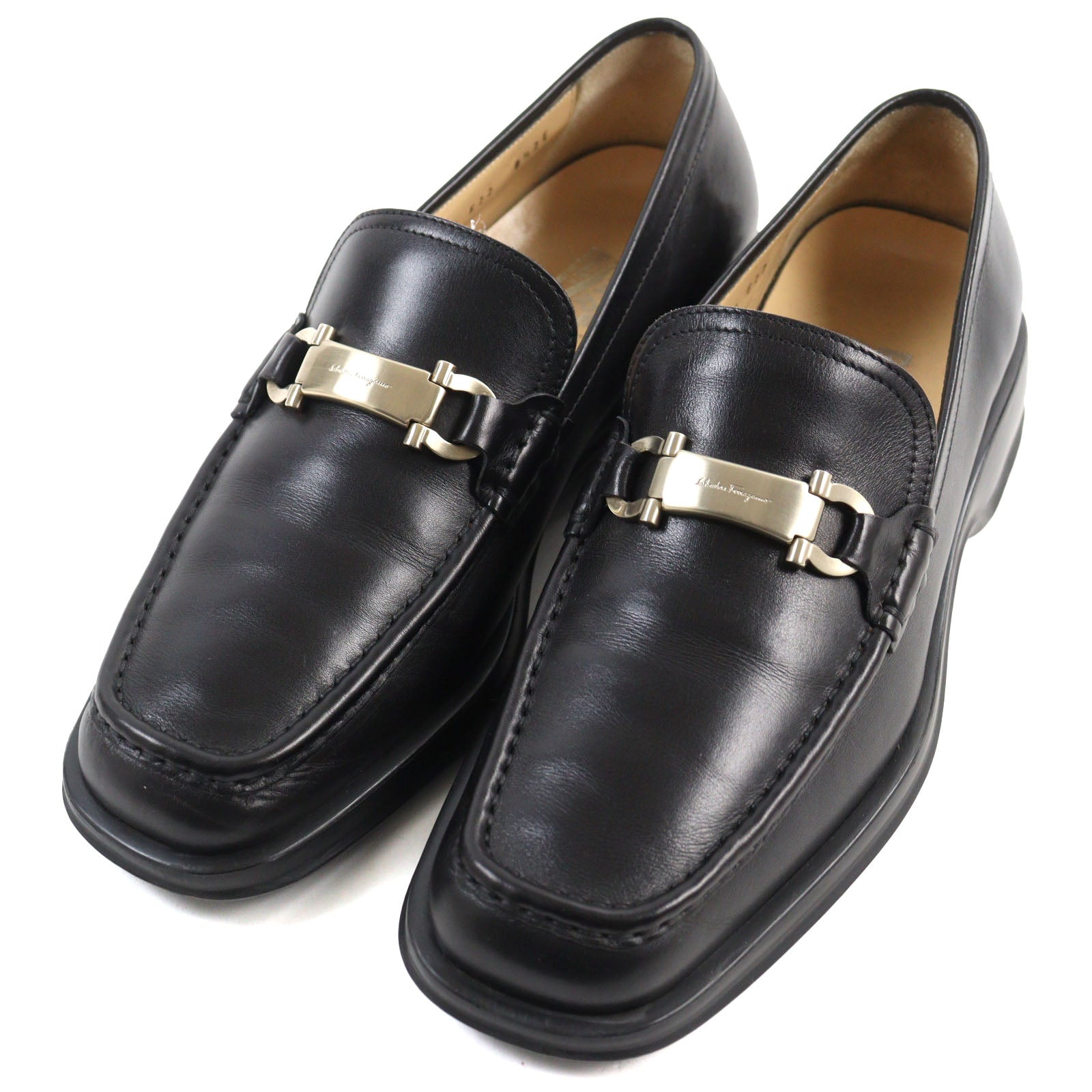 Salvatore Ferragamo Leather Loafers Black 8.5