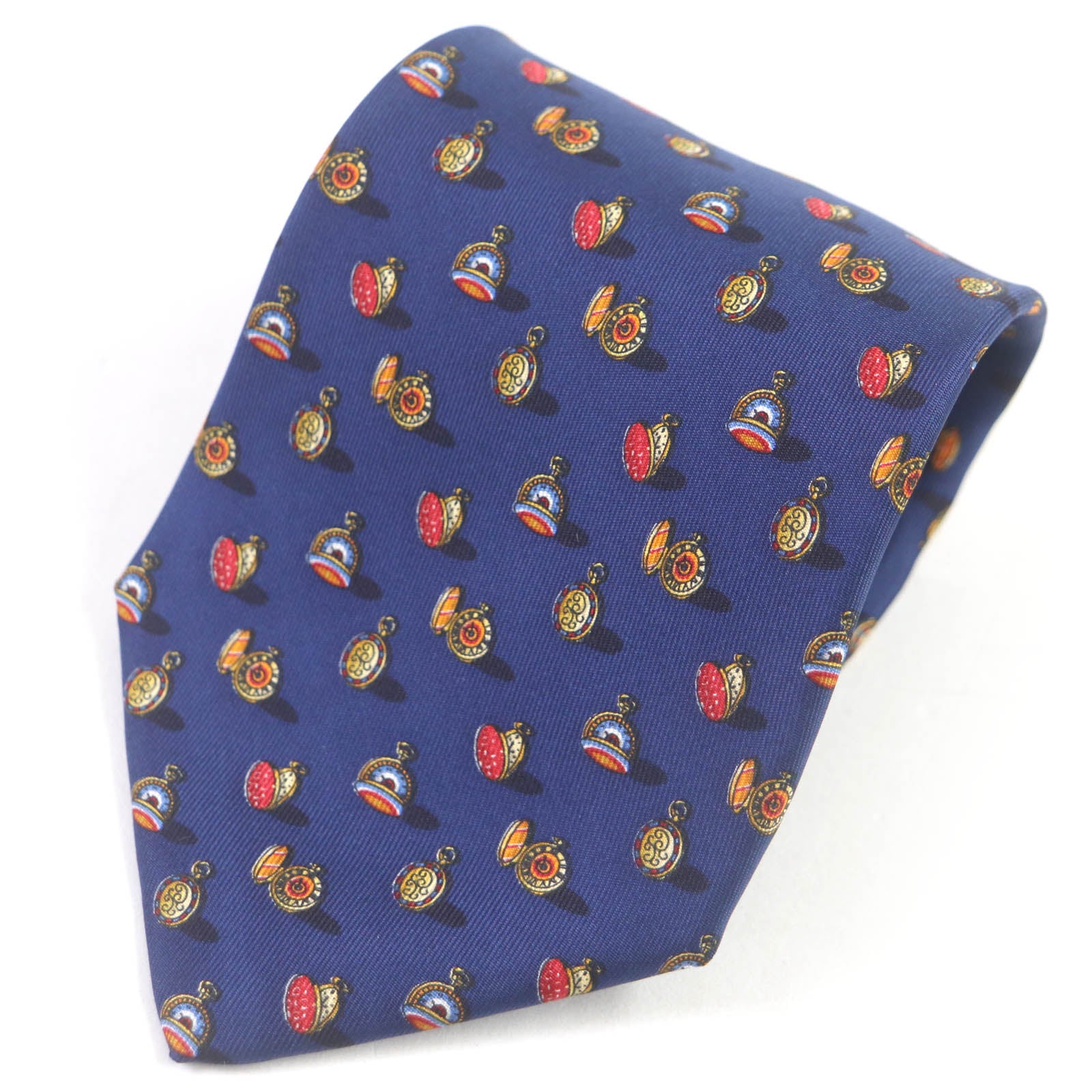 Salvatore Ferragamo Silk Pocket Watch Pattern Tie