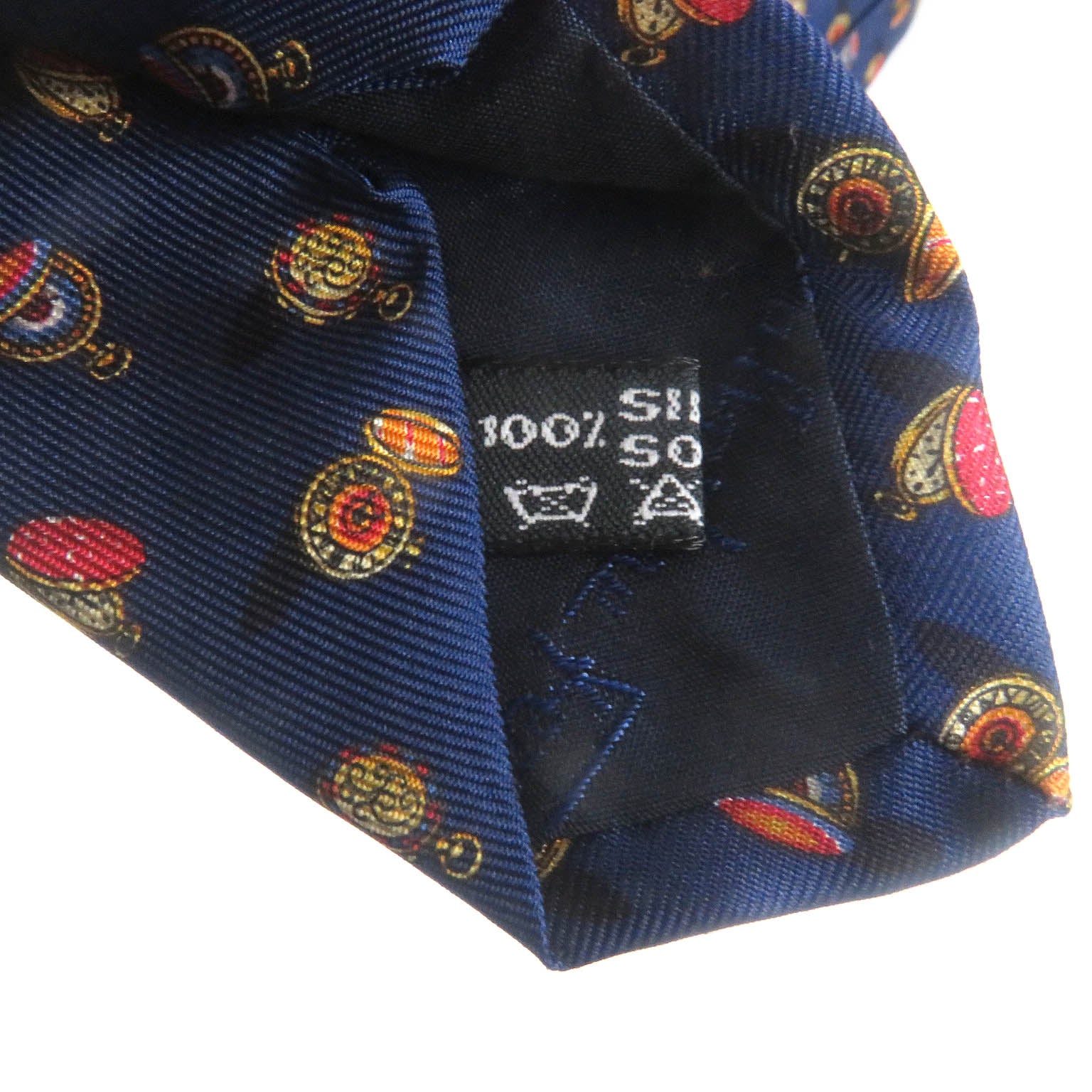 Salvatore Ferragamo Silk Pocket Watch Pattern Tie